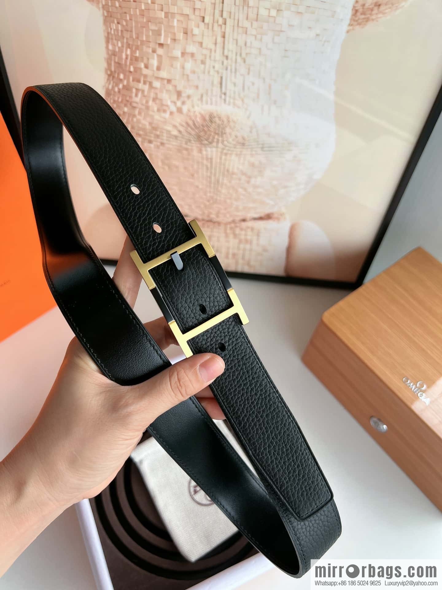 Hermes Nathan 32 PVD Double Sided Belt 32mm