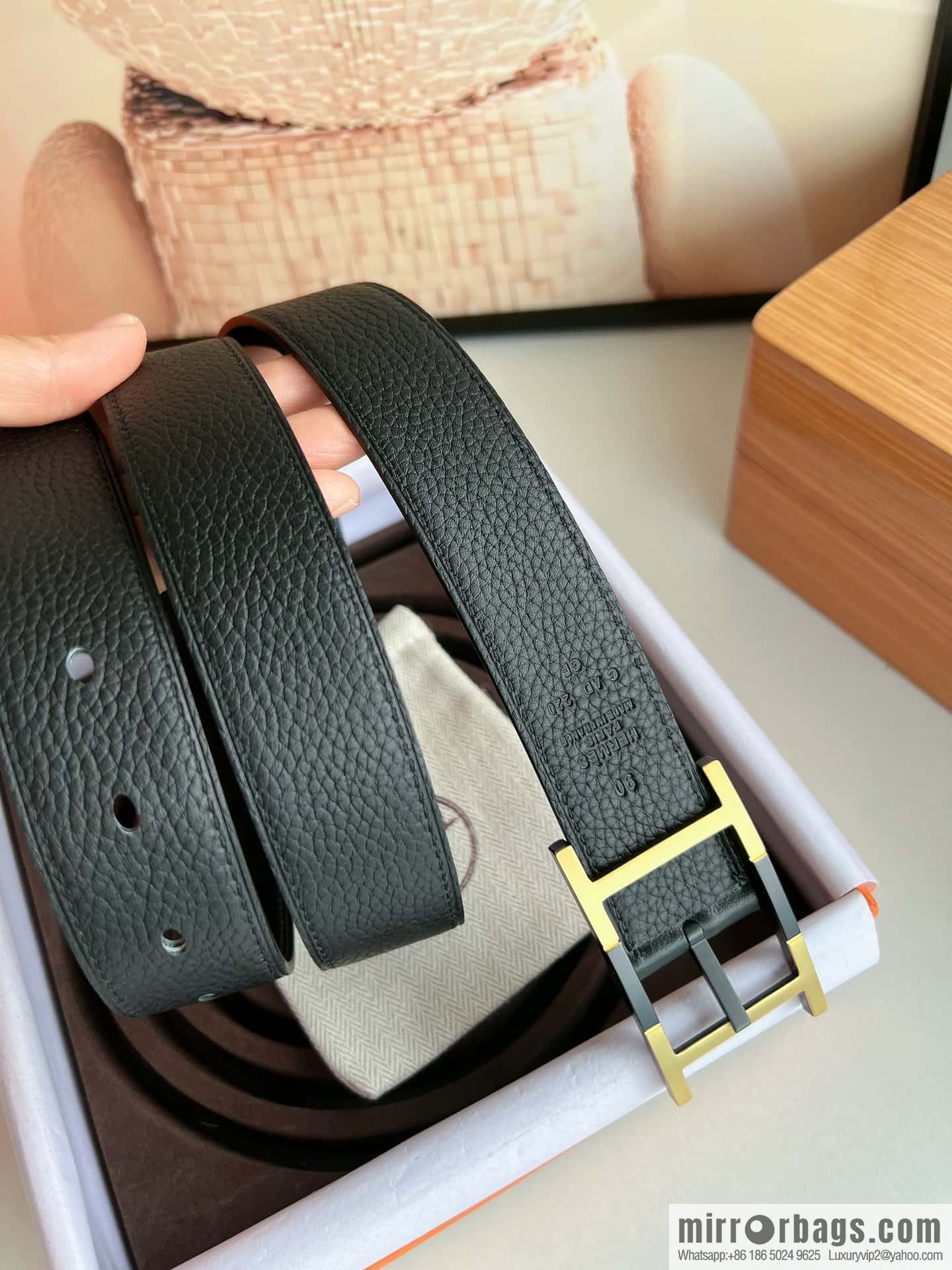 Hermes Nathan 32 PVD Double Sided Belt 32mm