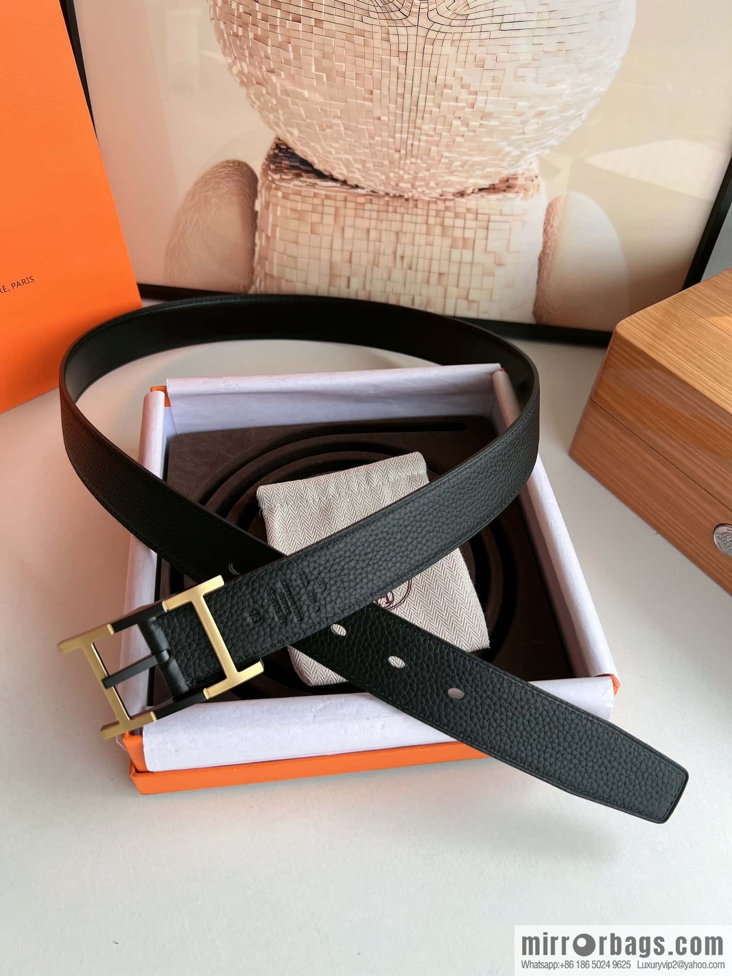 Hermes Nathan 32 PVD Double Sided Belt 32mm