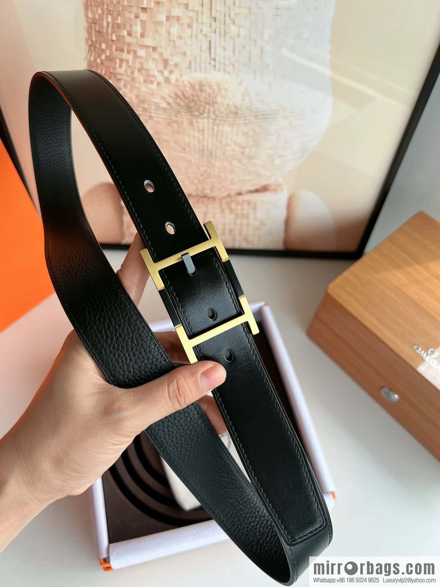 Hermes Nathan 32 PVD Double Sided Belt 32mm