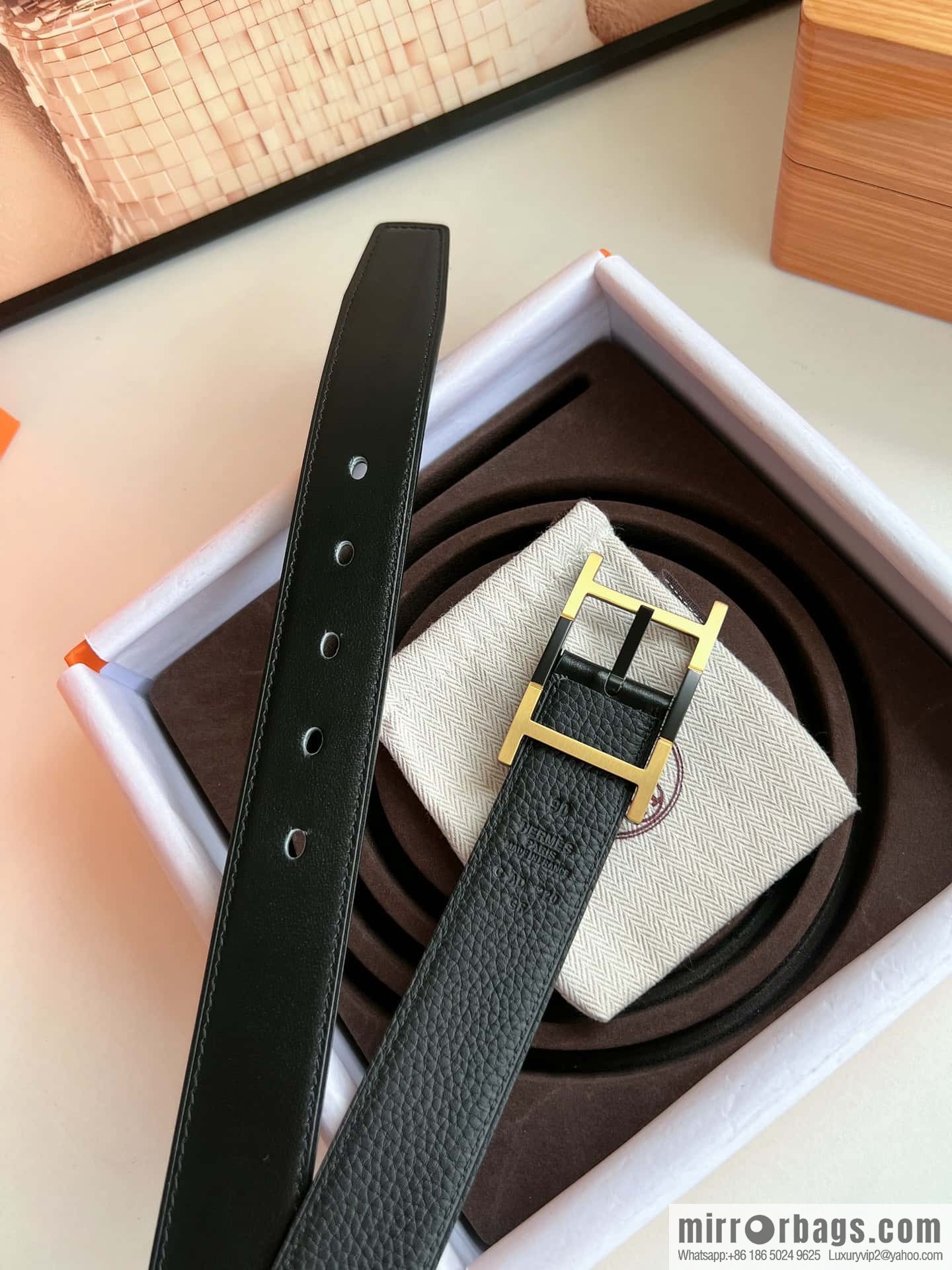 Hermes Nathan 32 PVD Double Sided Belt 32mm
