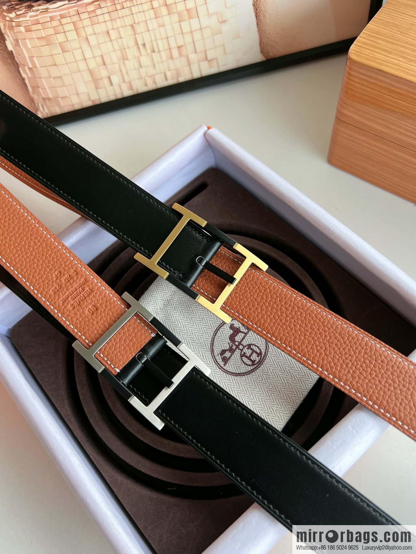 Hermes Nathan 32 PVD Double Sided Belt 32mm
