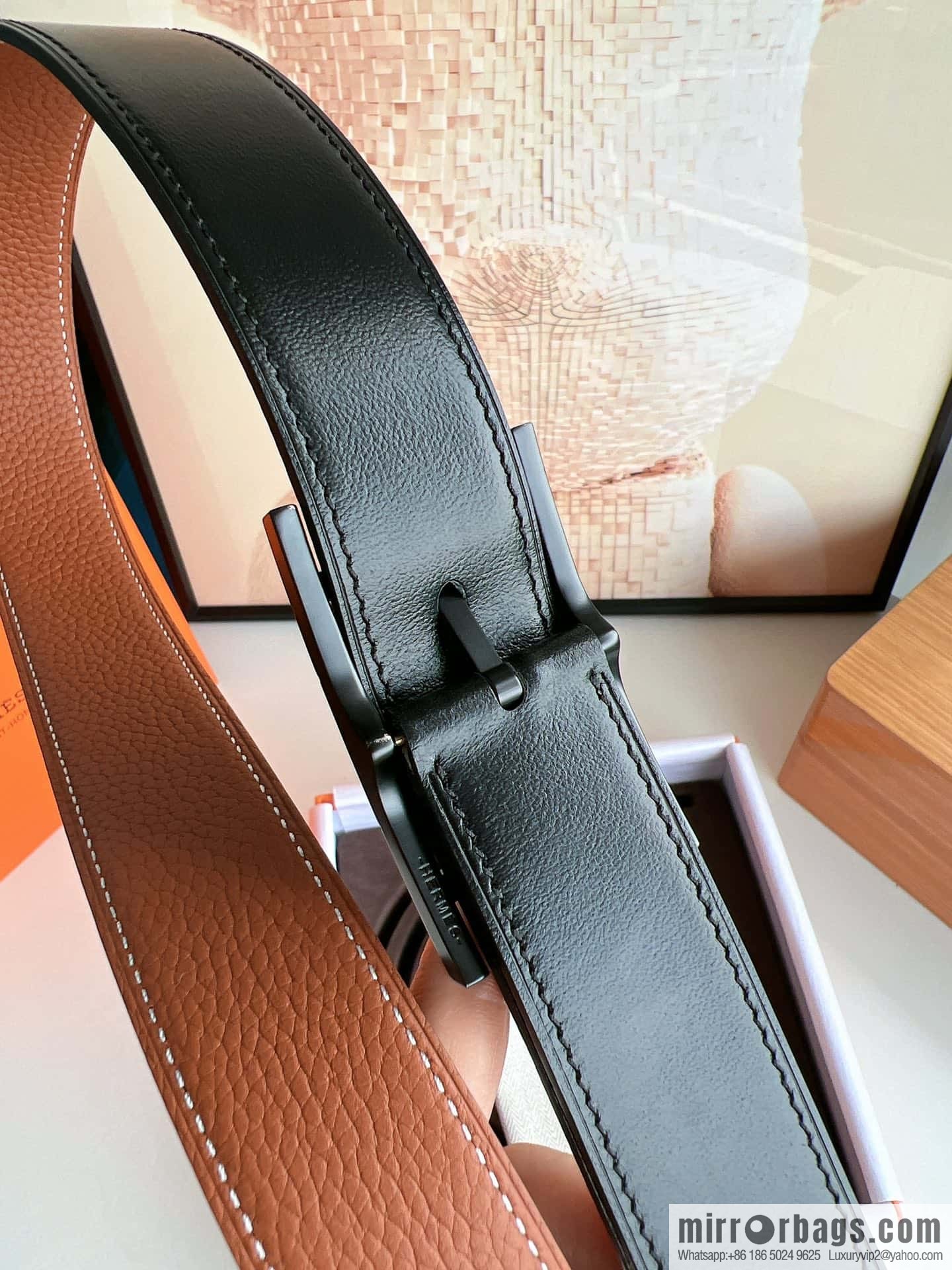 Hermes Nathan 32 PVD Double Sided Belt 32mm