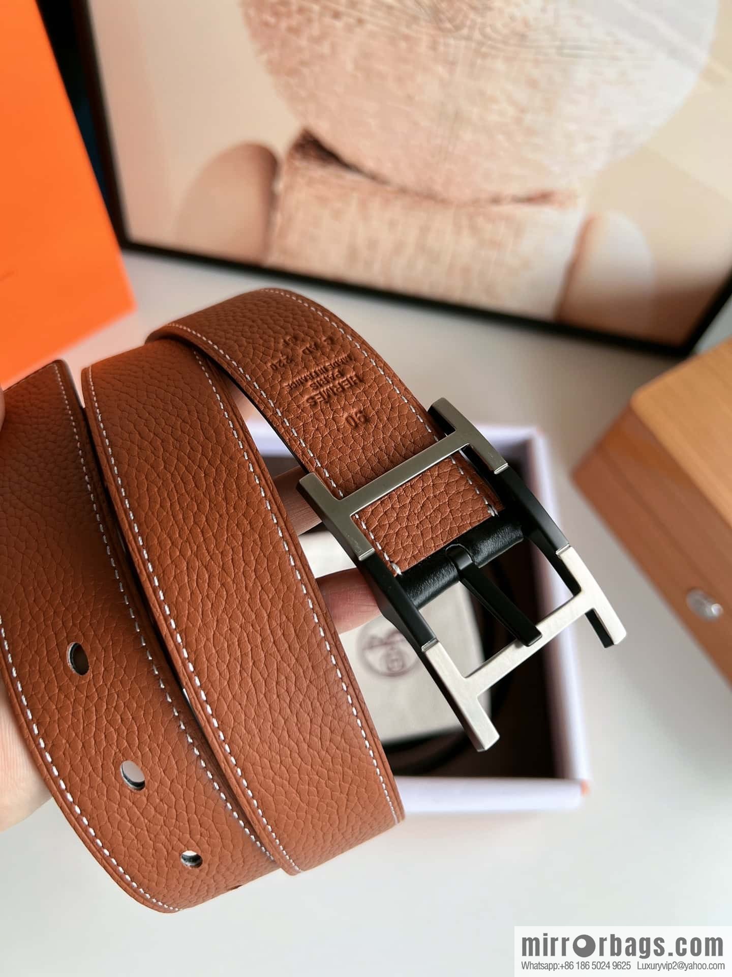 Hermes Nathan 32 PVD Double Sided Belt 32mm