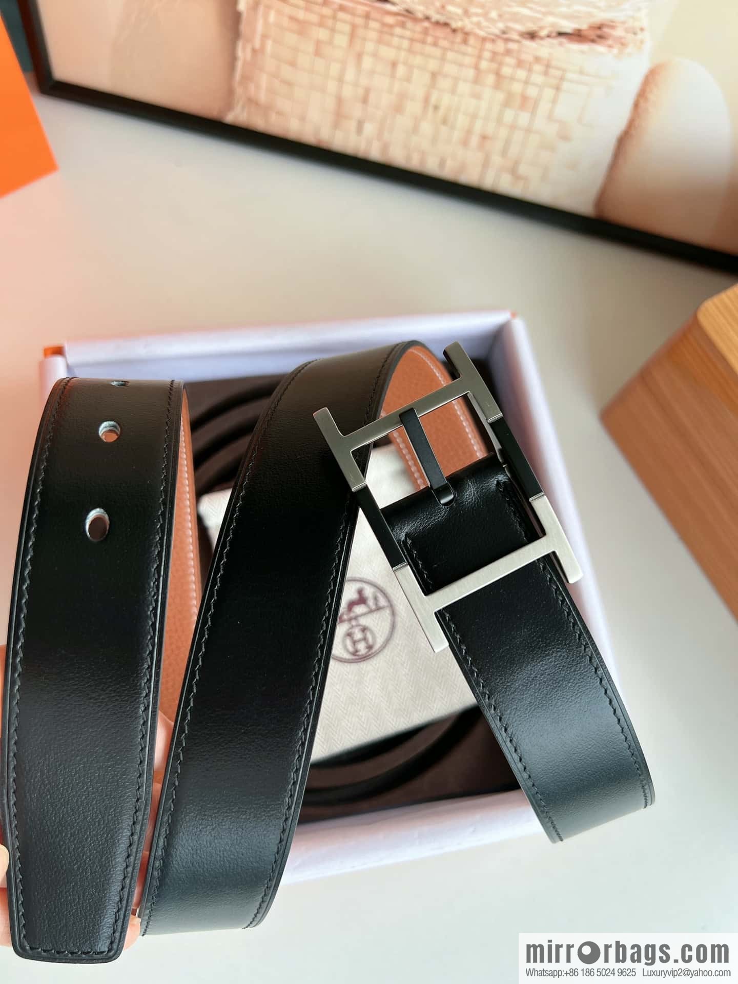 Hermes Nathan 32 PVD Double Sided Belt 32mm