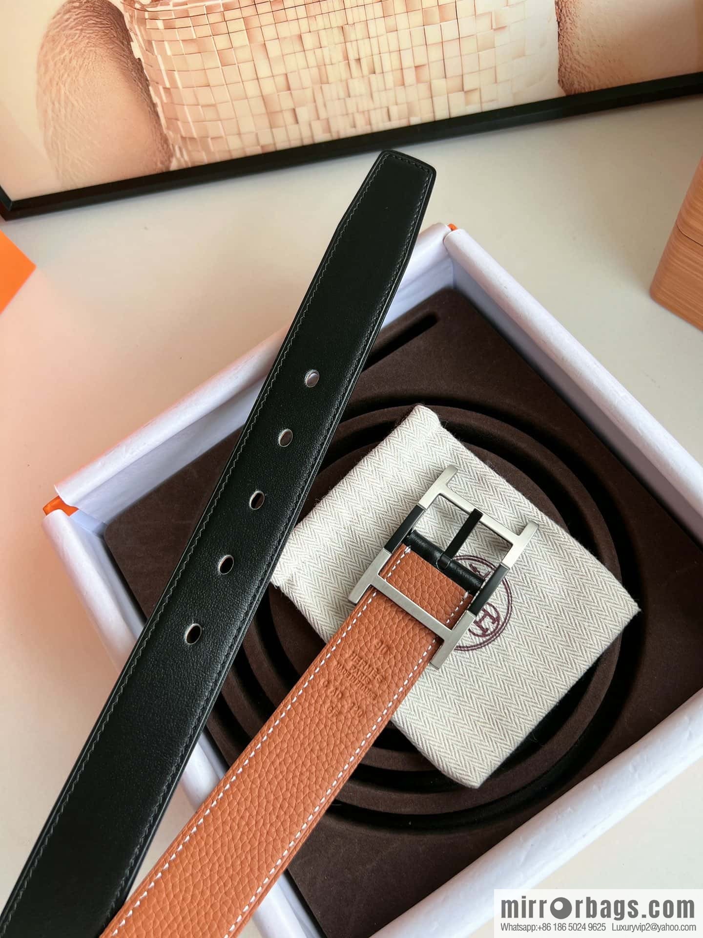 Hermes Nathan 32 PVD Double Sided Belt 32mm
