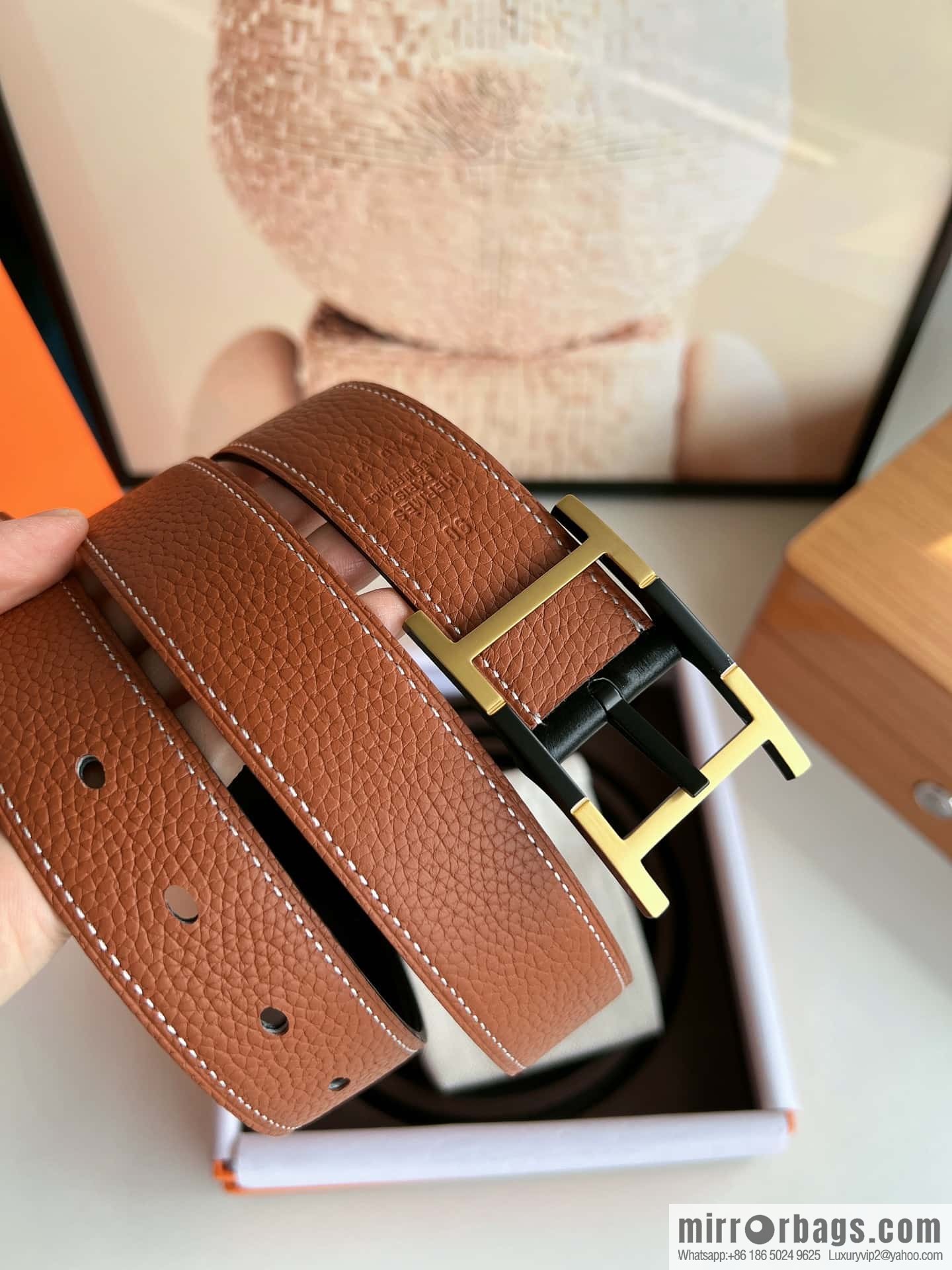 Hermes Nathan 32 PVD Double Sided Belt 32mm