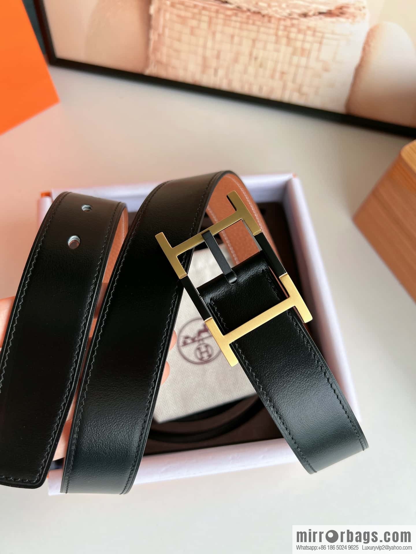 Hermes Nathan 32 PVD Double Sided Belt 32mm