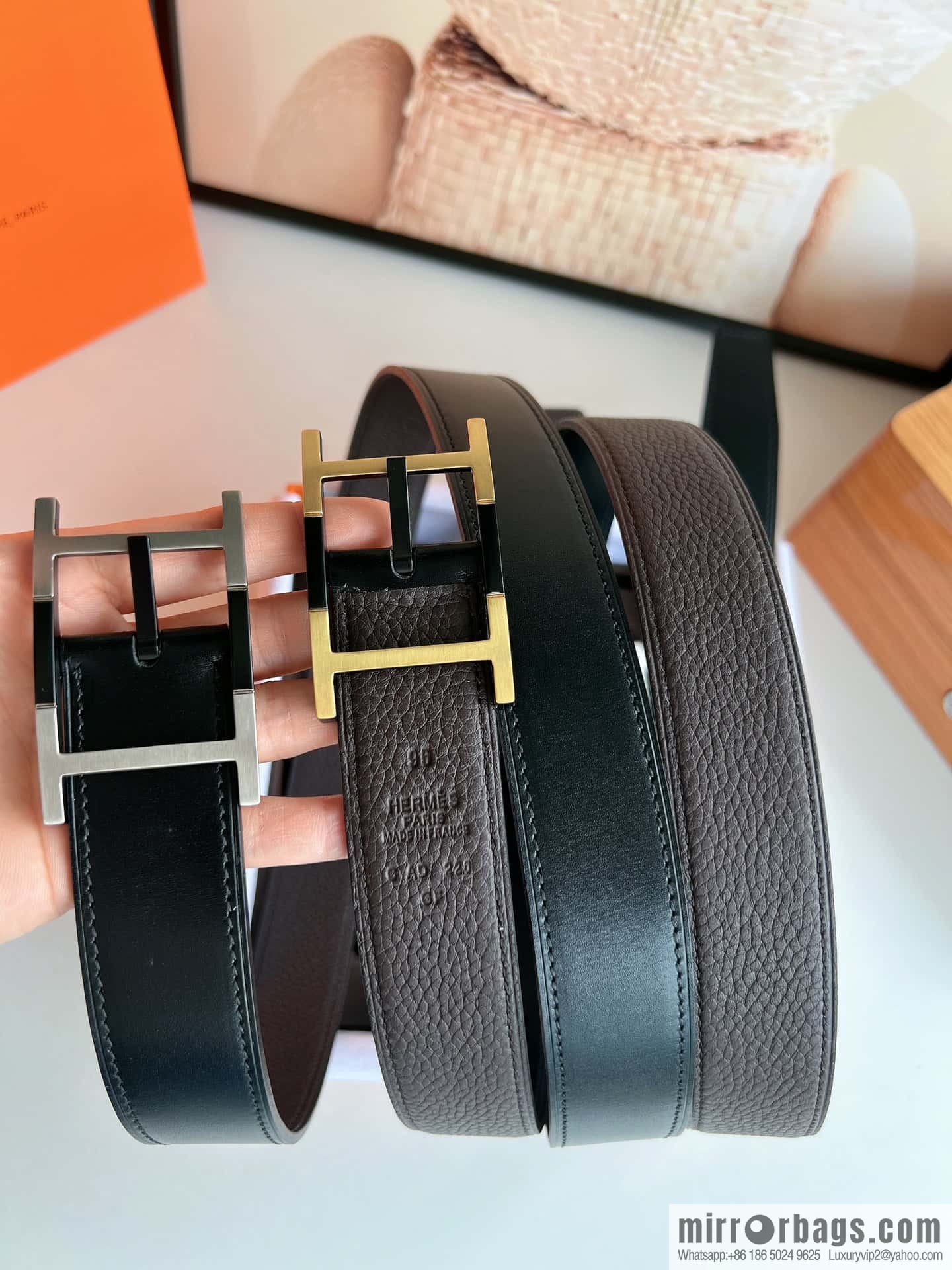 Hermes Nathan 32 PVD Double Sided Belt 32mm