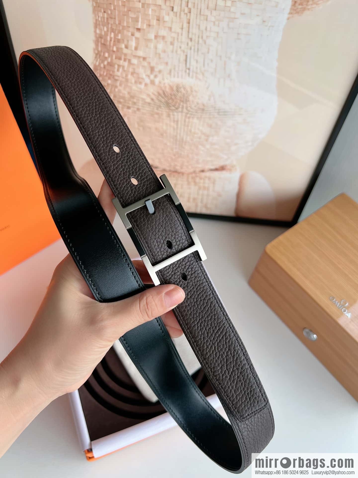 Hermes Nathan 32 PVD Double Sided Belt 32mm