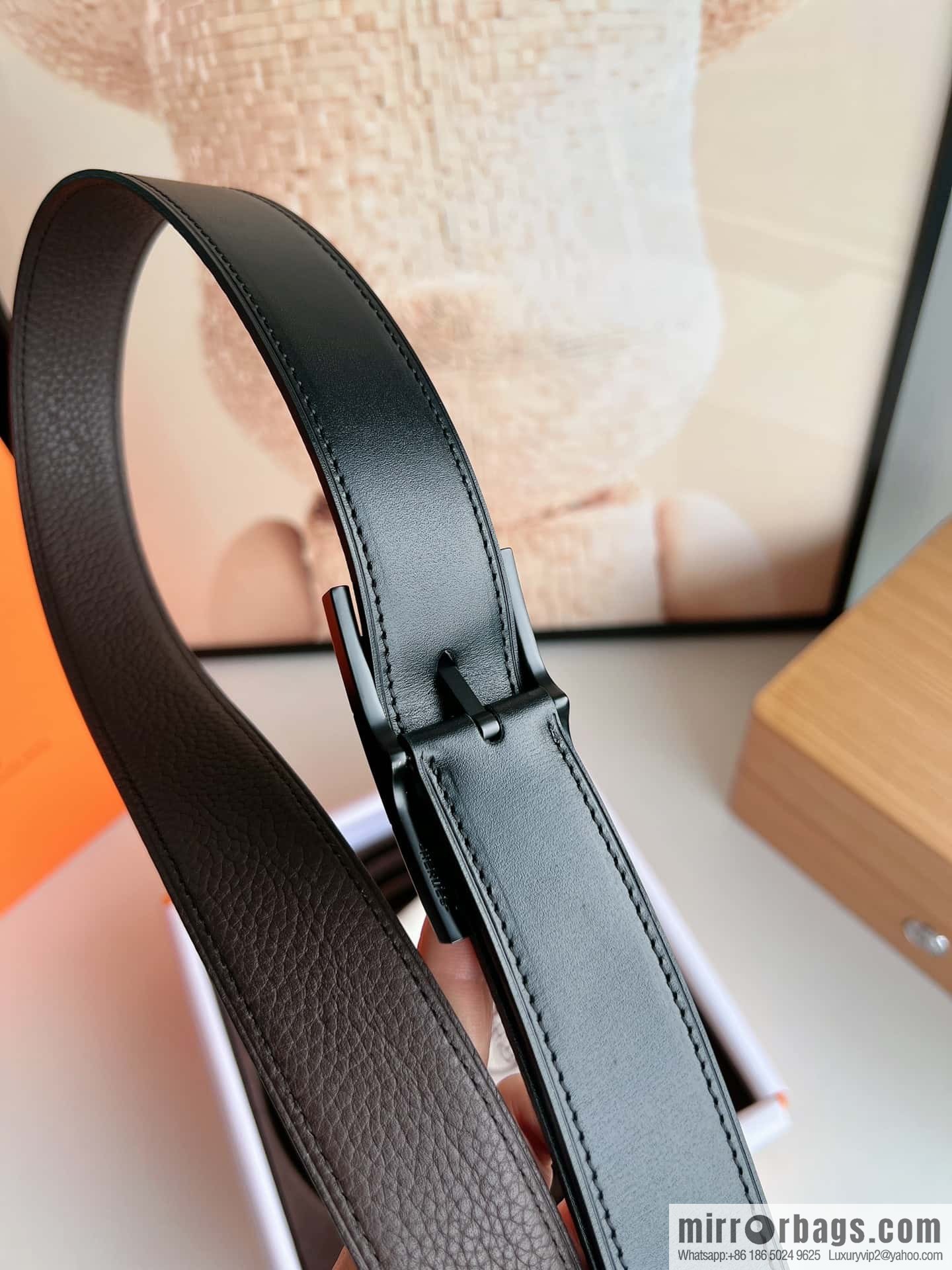 Hermes Nathan 32 PVD Double Sided Belt 32mm