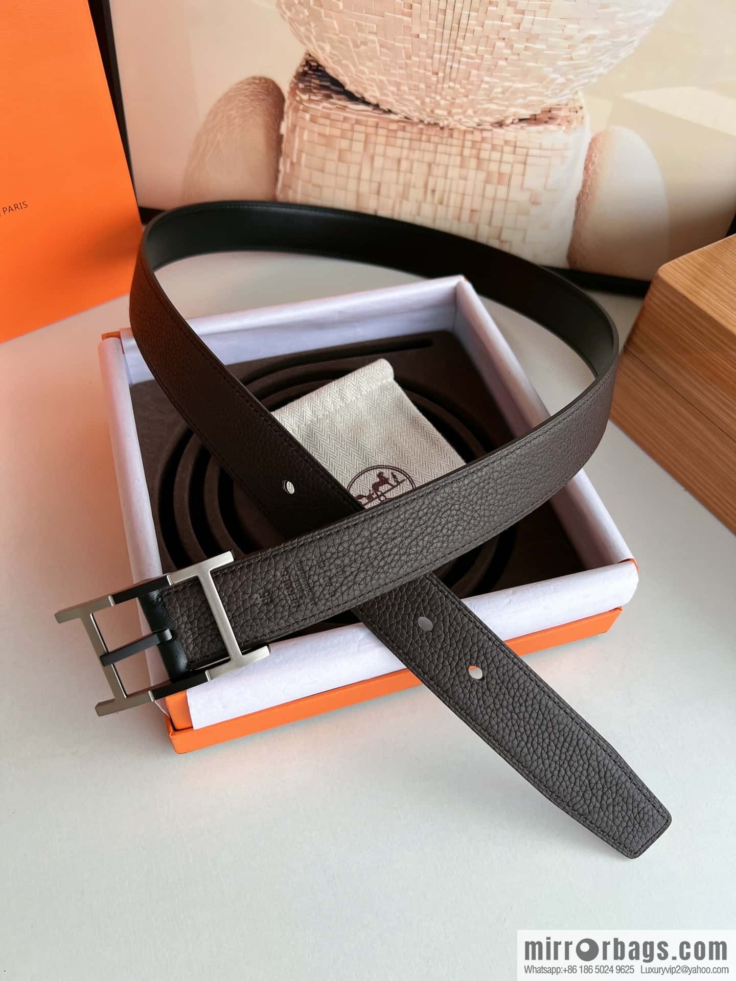 Hermes Nathan 32 PVD Double Sided Belt 32mm