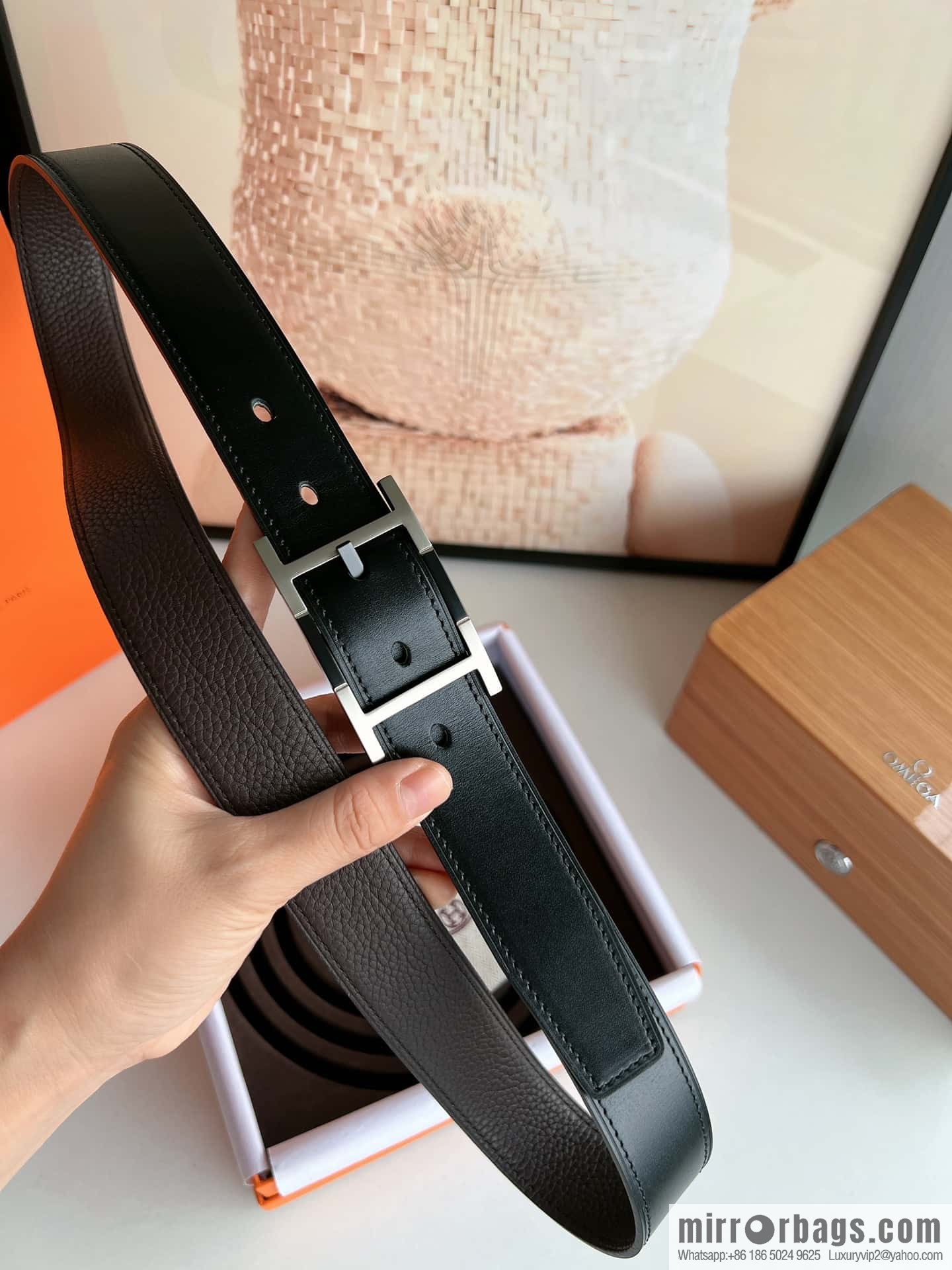 Hermes Nathan 32 PVD Double Sided Belt 32mm