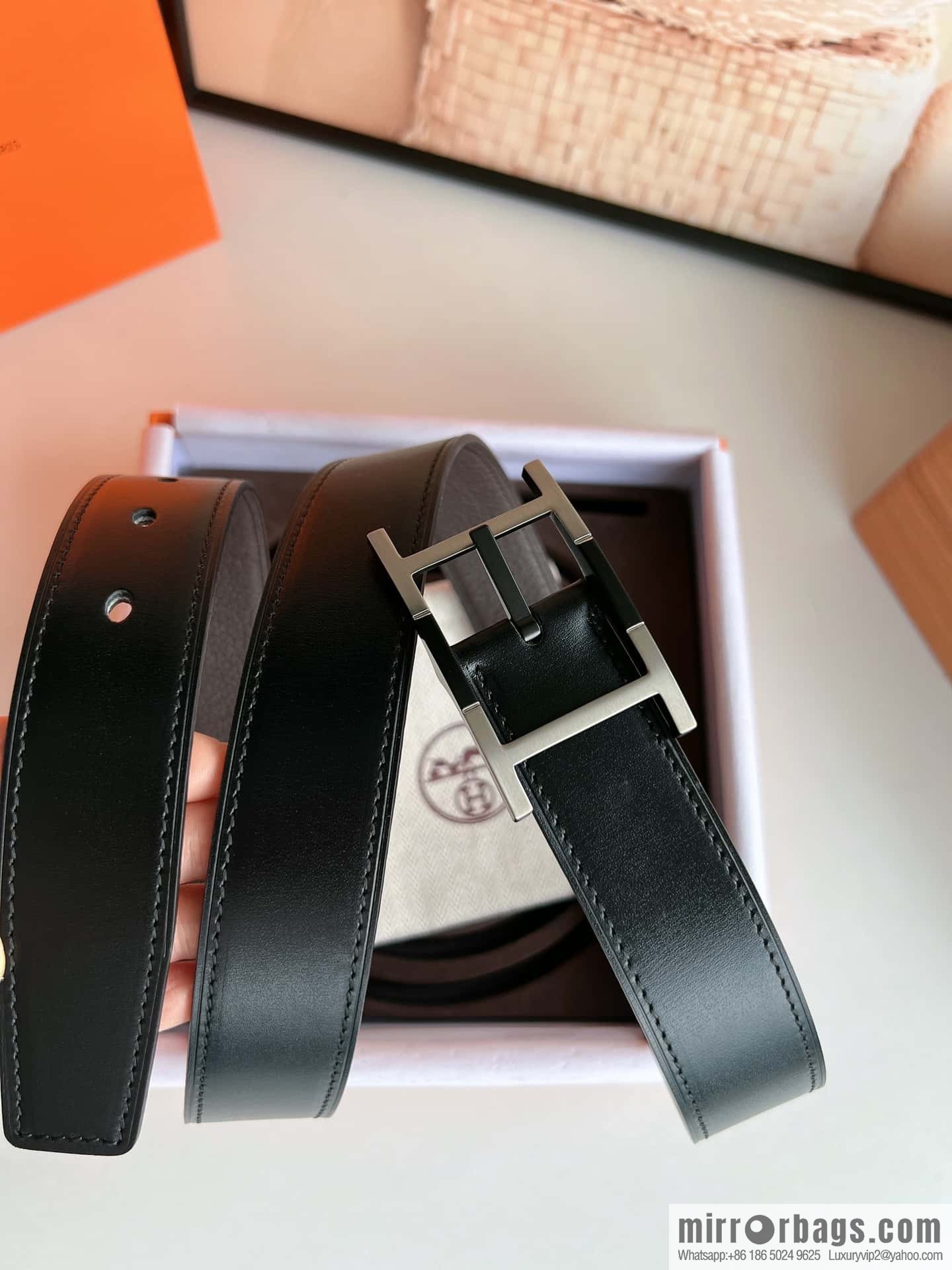 Hermes Nathan 32 PVD Double Sided Belt 32mm