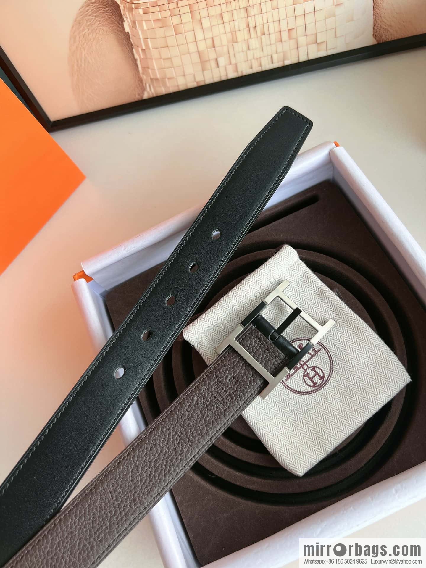 Hermes Nathan 32 PVD Double Sided Belt 32mm