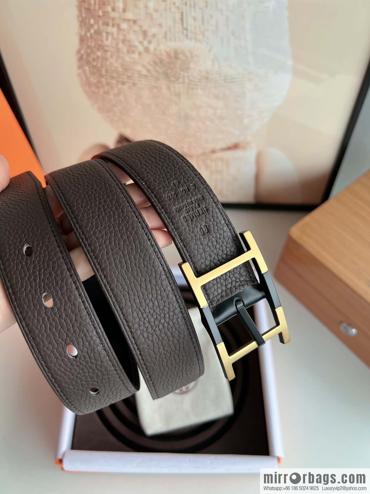 Hermes Nathan 32 PVD Double Sided Belt 32mm