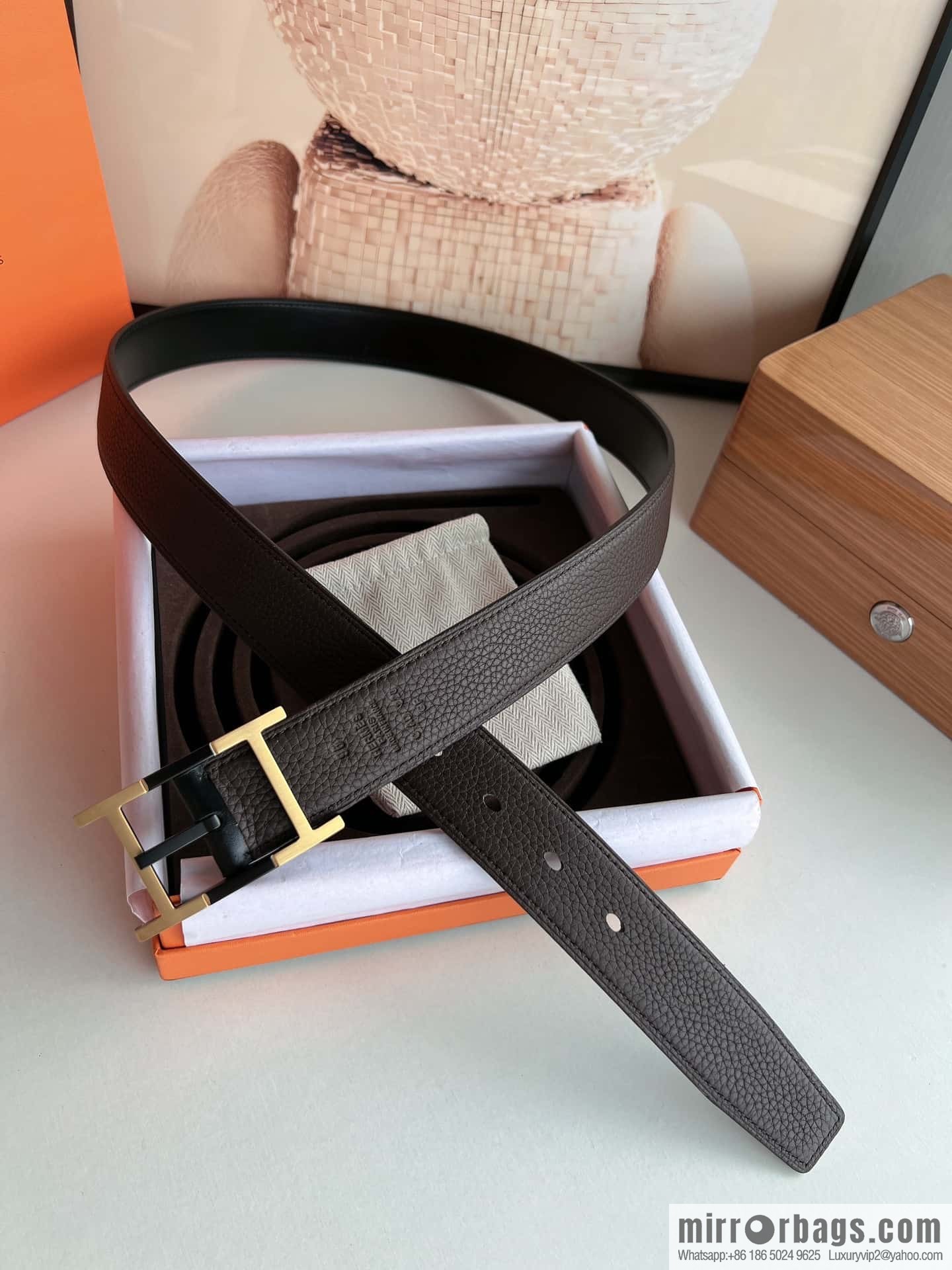 Hermes Nathan 32 PVD Double Sided Belt 32mm
