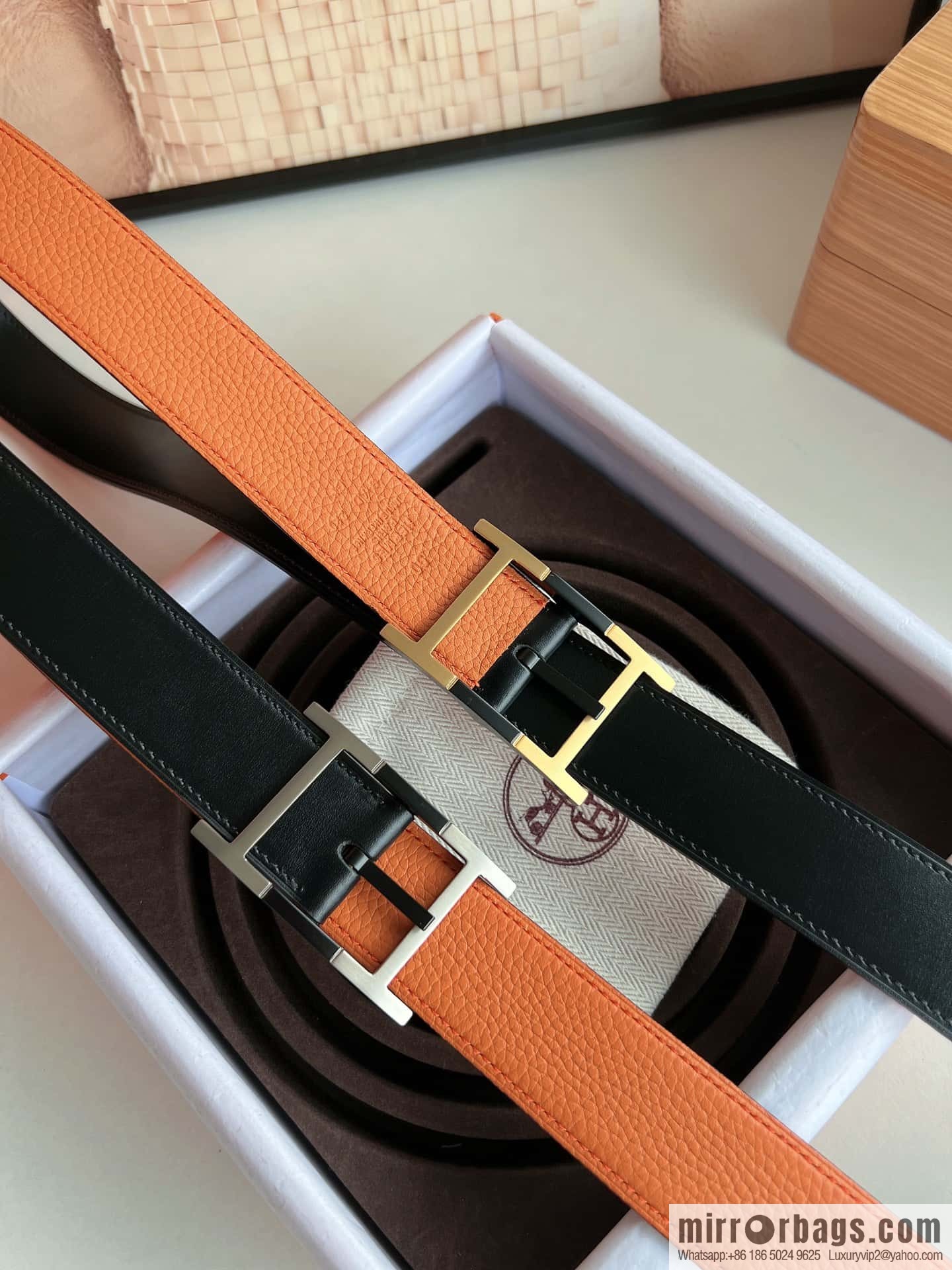 Hermes Nathan 32 PVD Double Sided Belt 32mm