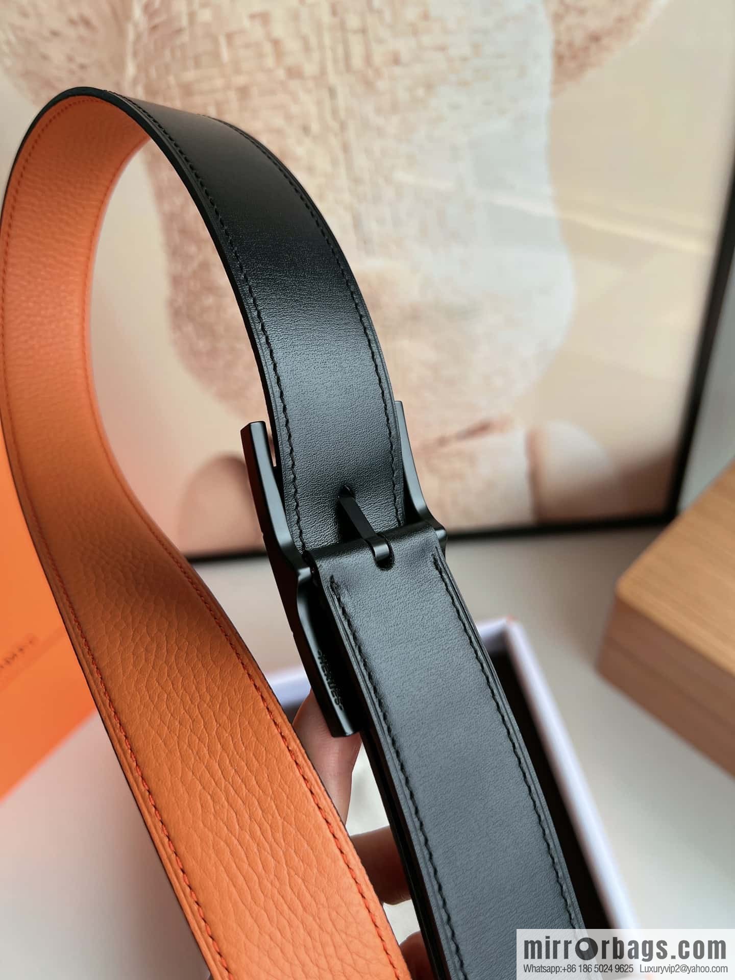 Hermes Nathan 32 PVD Double Sided Belt 32mm