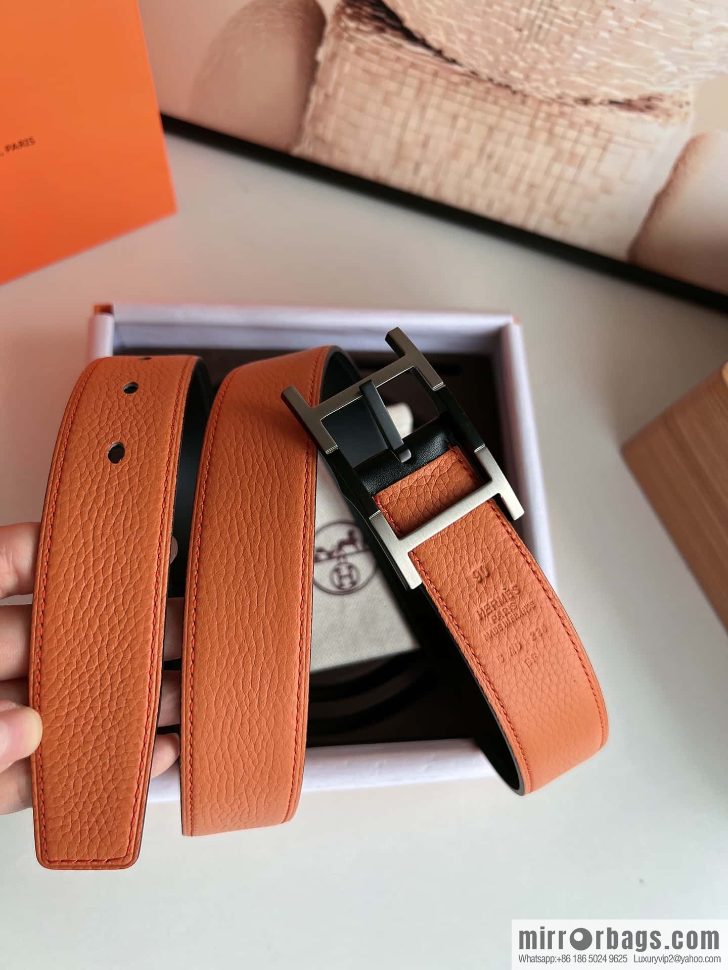 Hermes Nathan 32 PVD Double Sided Belt 32mm