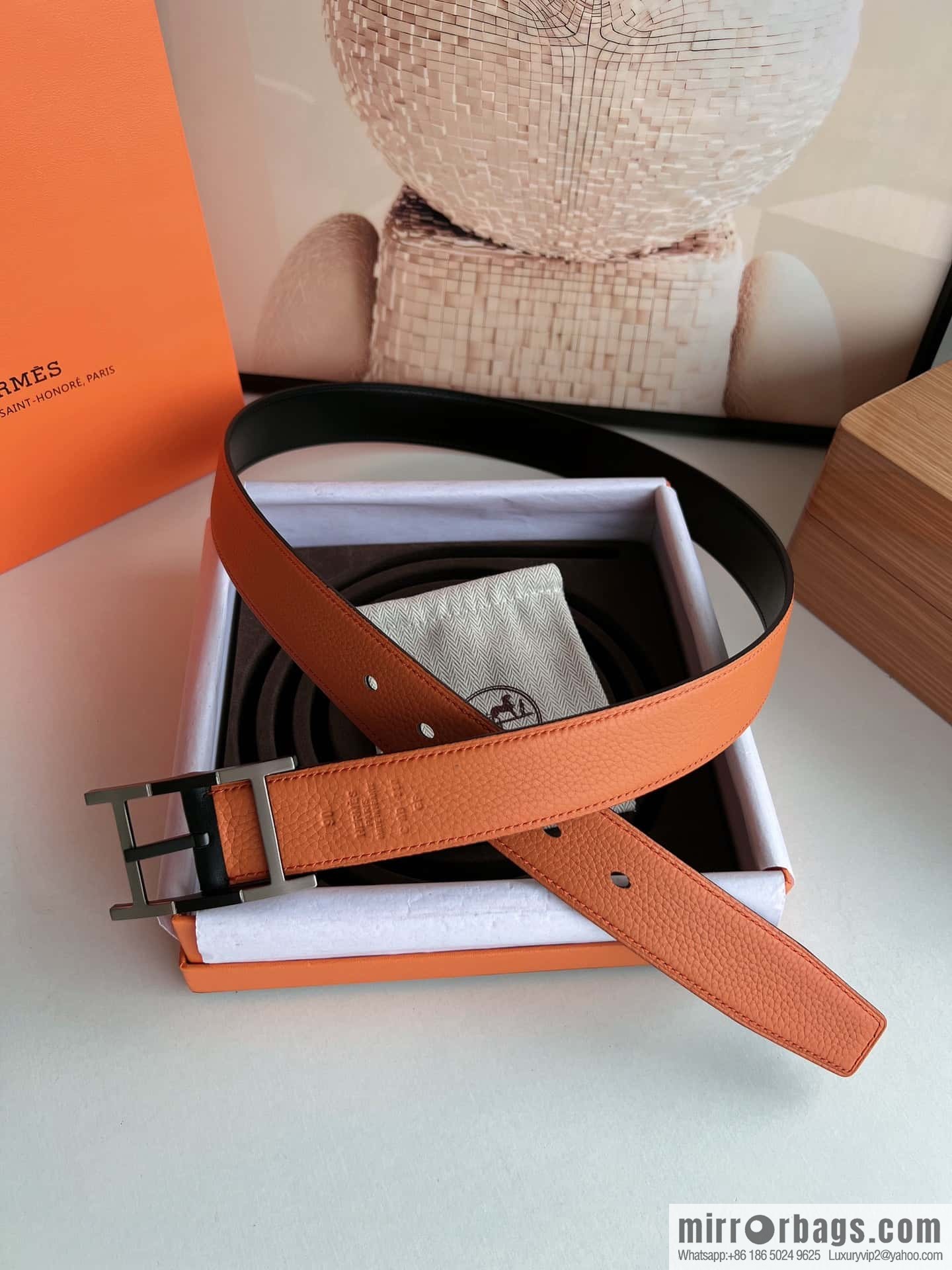 Hermes Nathan 32 PVD Double Sided Belt 32mm