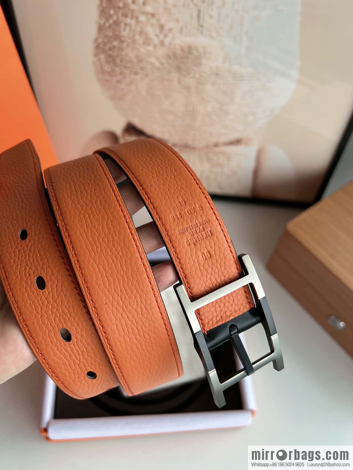 Hermes Nathan 32 PVD Double Sided Belt 32mm