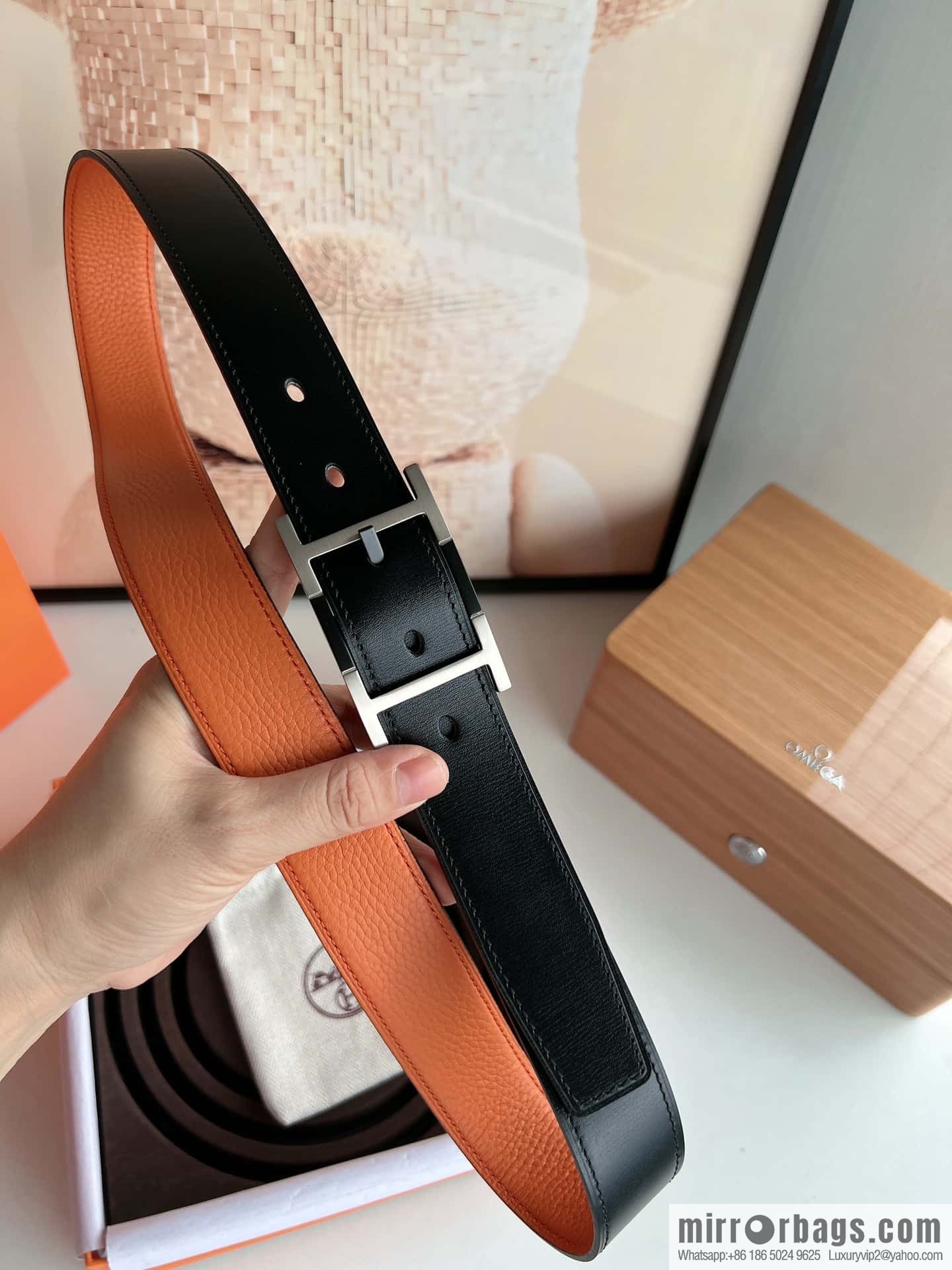 Hermes Nathan 32 PVD Double Sided Belt 32mm