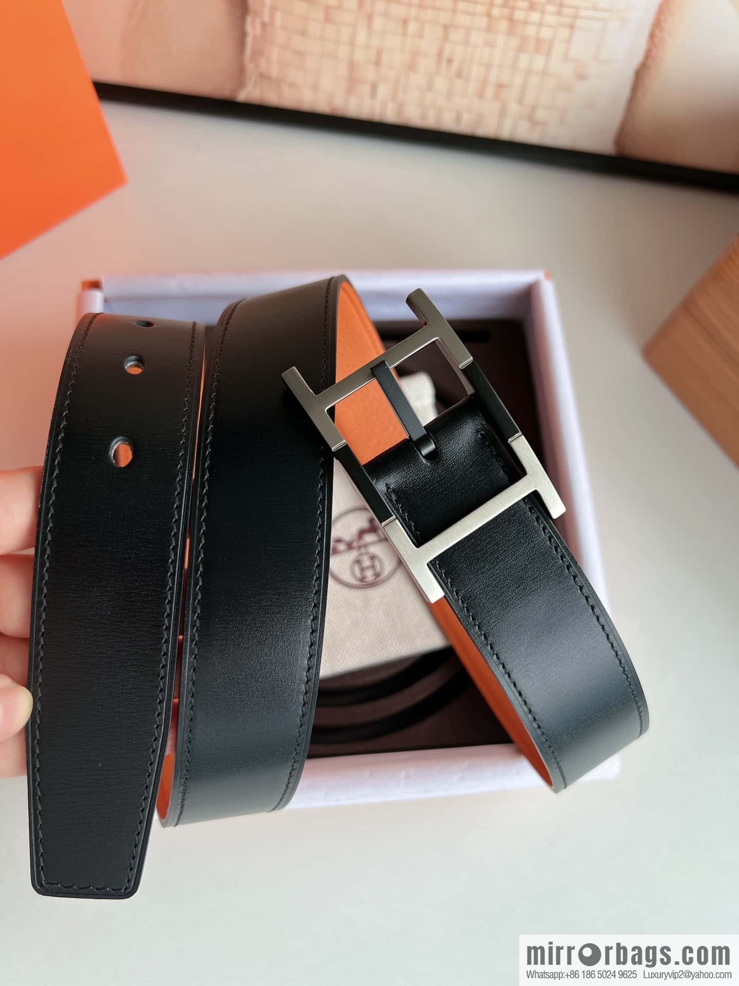 Hermes Nathan 32 PVD Double Sided Belt 32mm