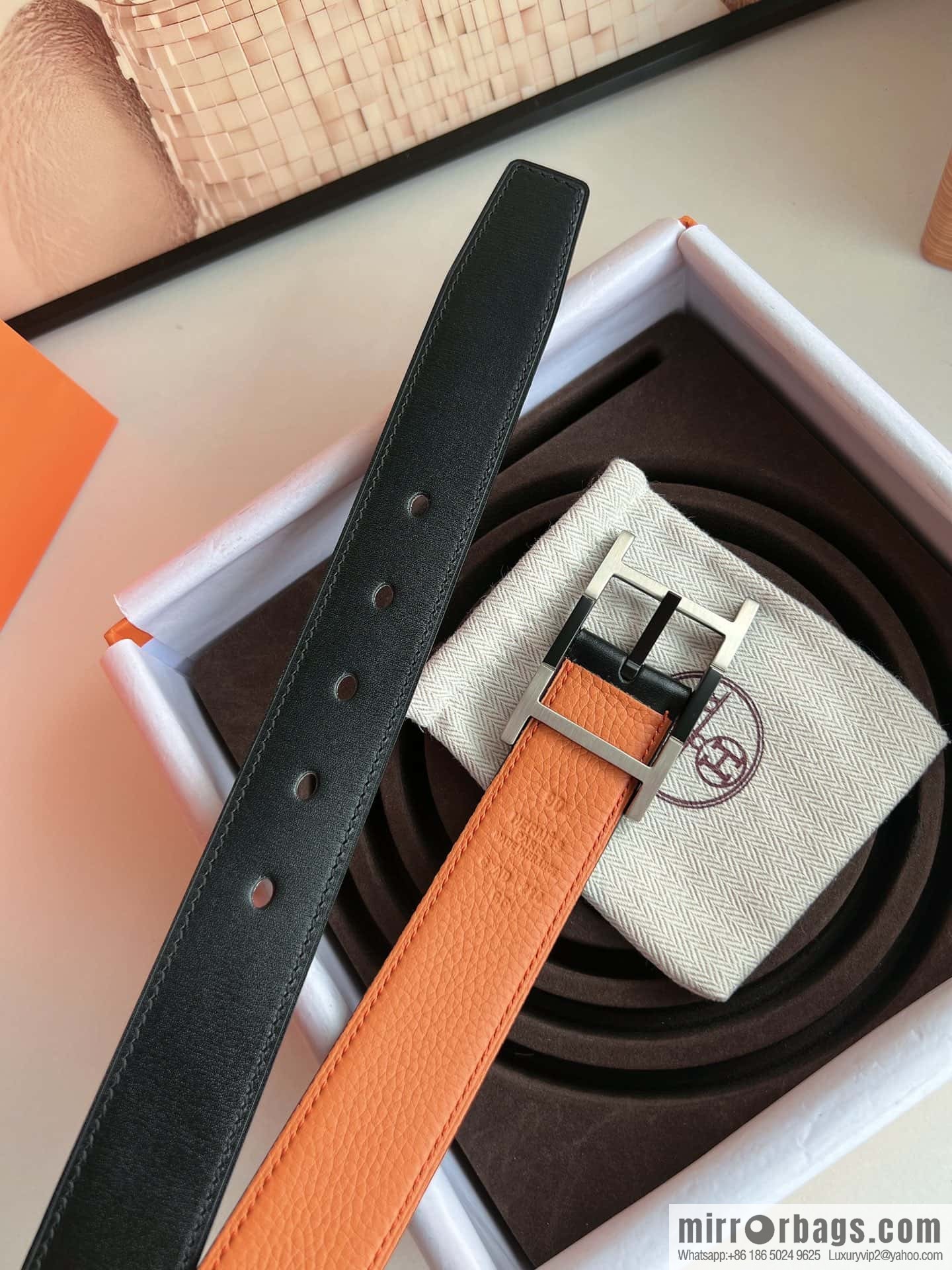 Hermes Nathan 32 PVD Double Sided Belt 32mm