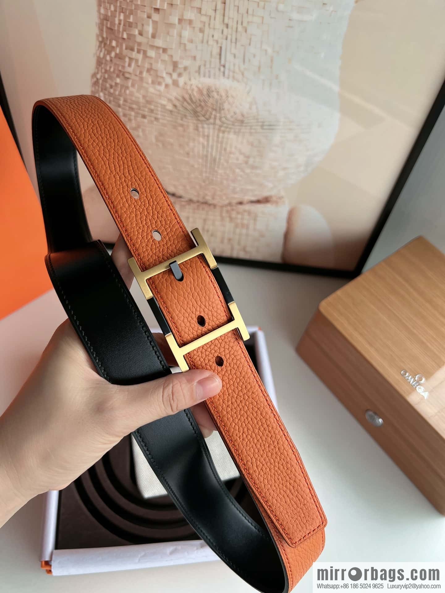 Hermes Nathan 32 PVD Double Sided Belt 32mm