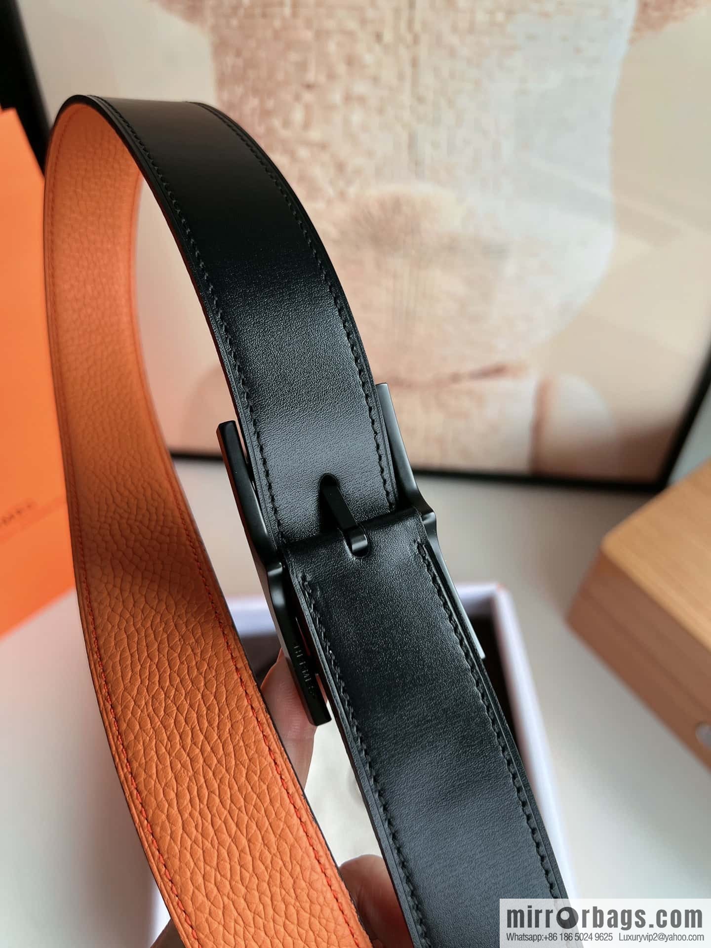 Hermes Nathan 32 PVD Double Sided Belt 32mm