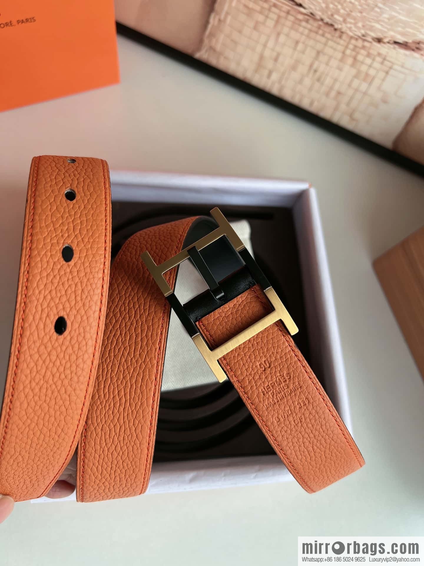 Hermes Nathan 32 PVD Double Sided Belt 32mm