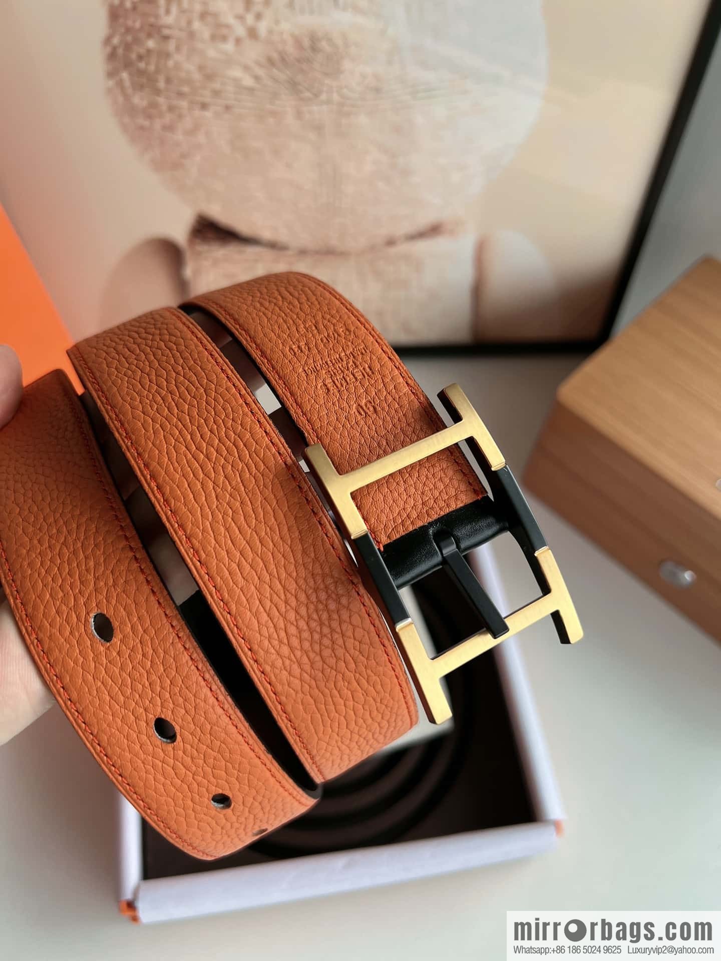 Hermes Nathan 32 PVD Double Sided Belt 32mm