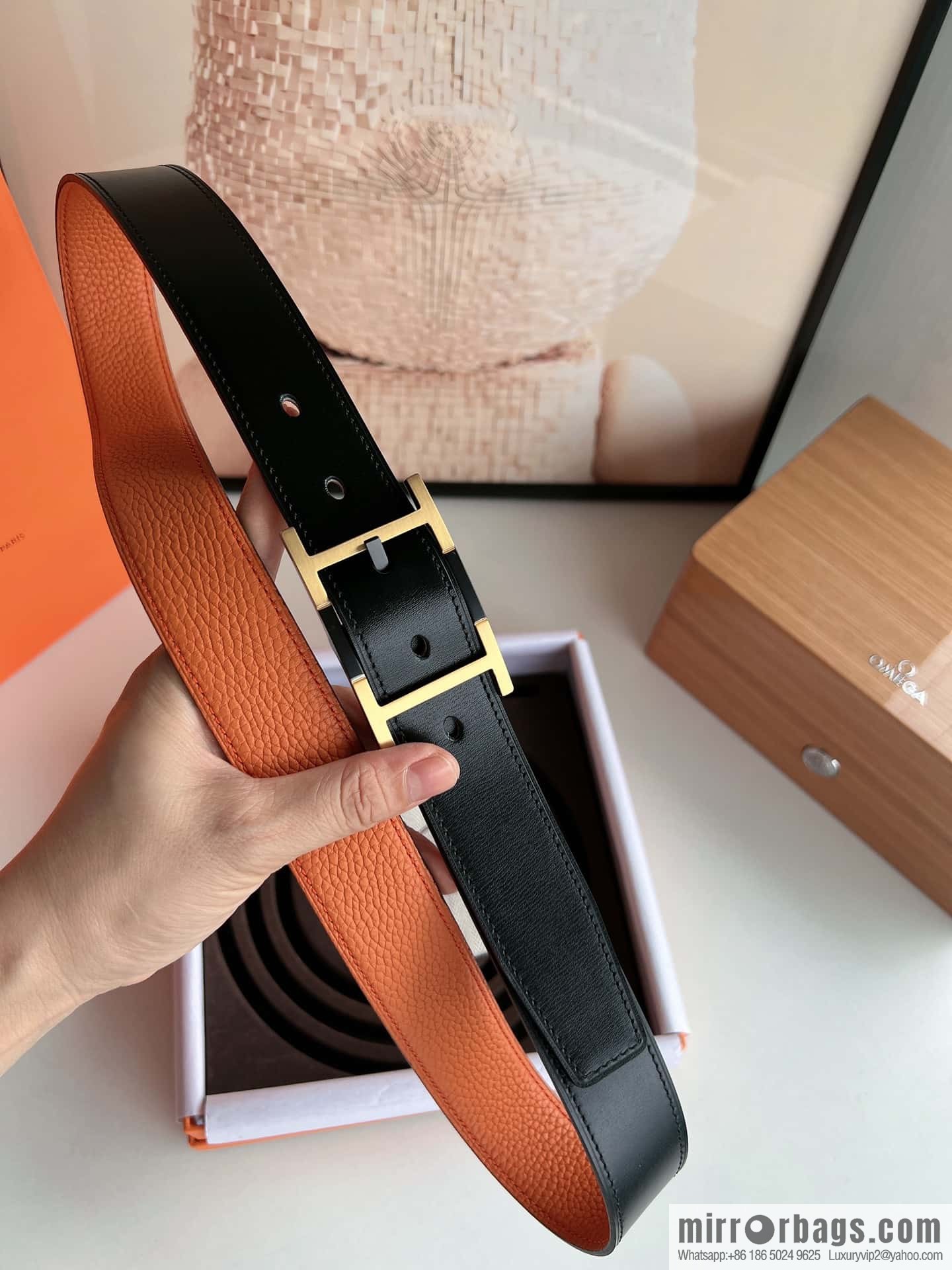 Hermes Nathan 32 PVD Double Sided Belt 32mm