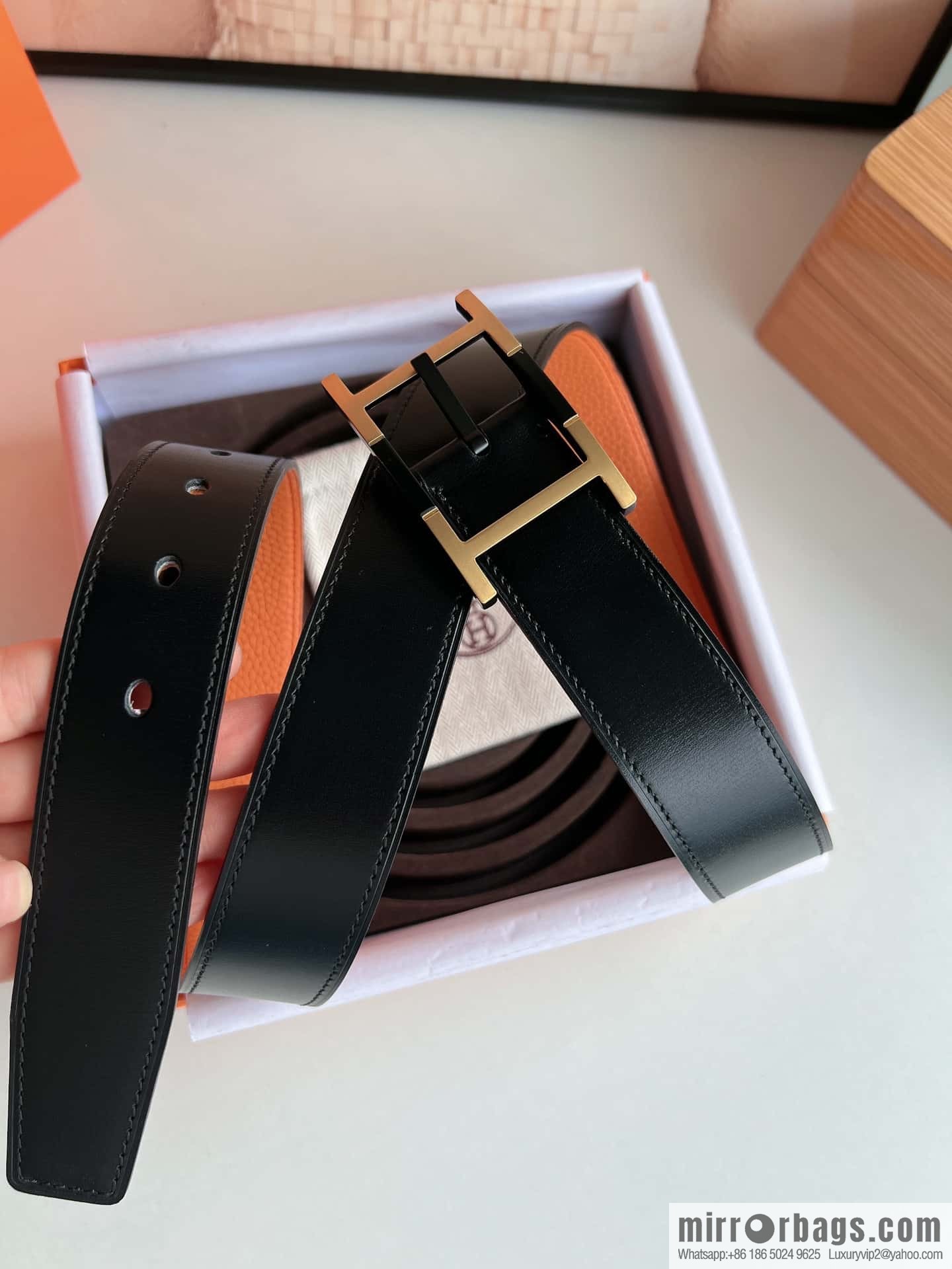 Hermes Nathan 32 PVD Double Sided Belt 32mm