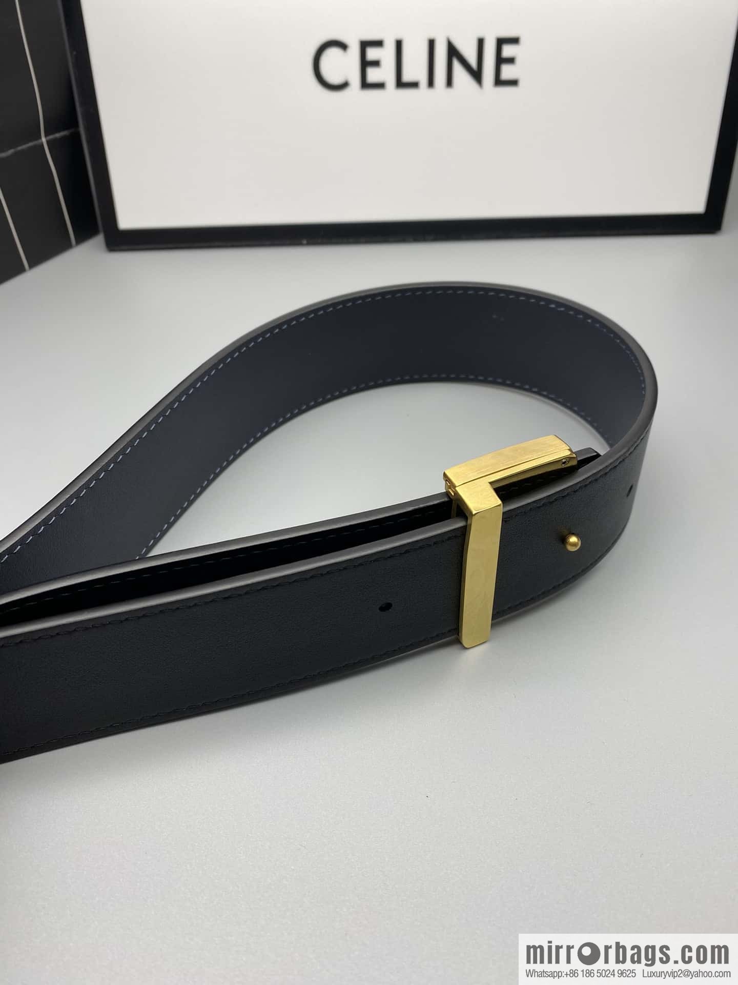 ZEGNA Zegna, stainless steel hardware Z push buckle, double-sided cowhide belt 4.0CM