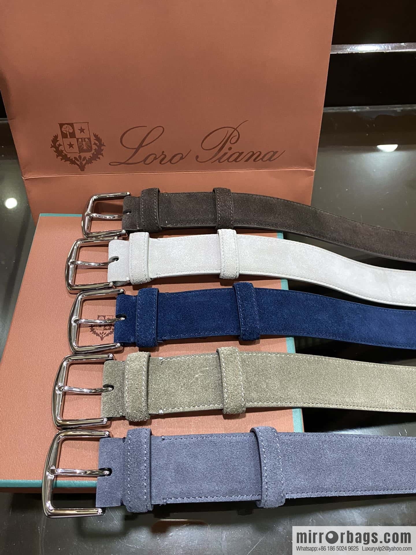 Loro Piana, imported suede top layer cowhide belt 3.5cm