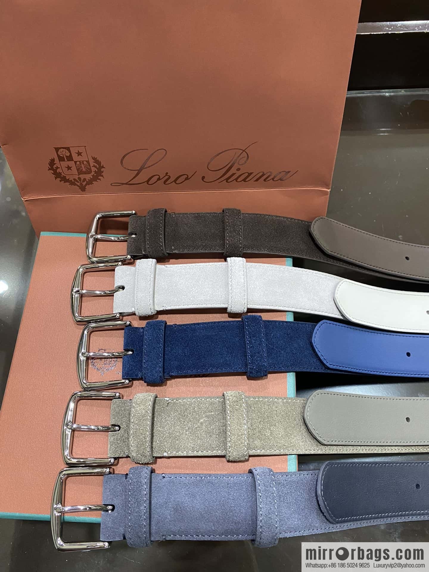 Loro Piana, imported suede top layer cowhide belt 3.5cm