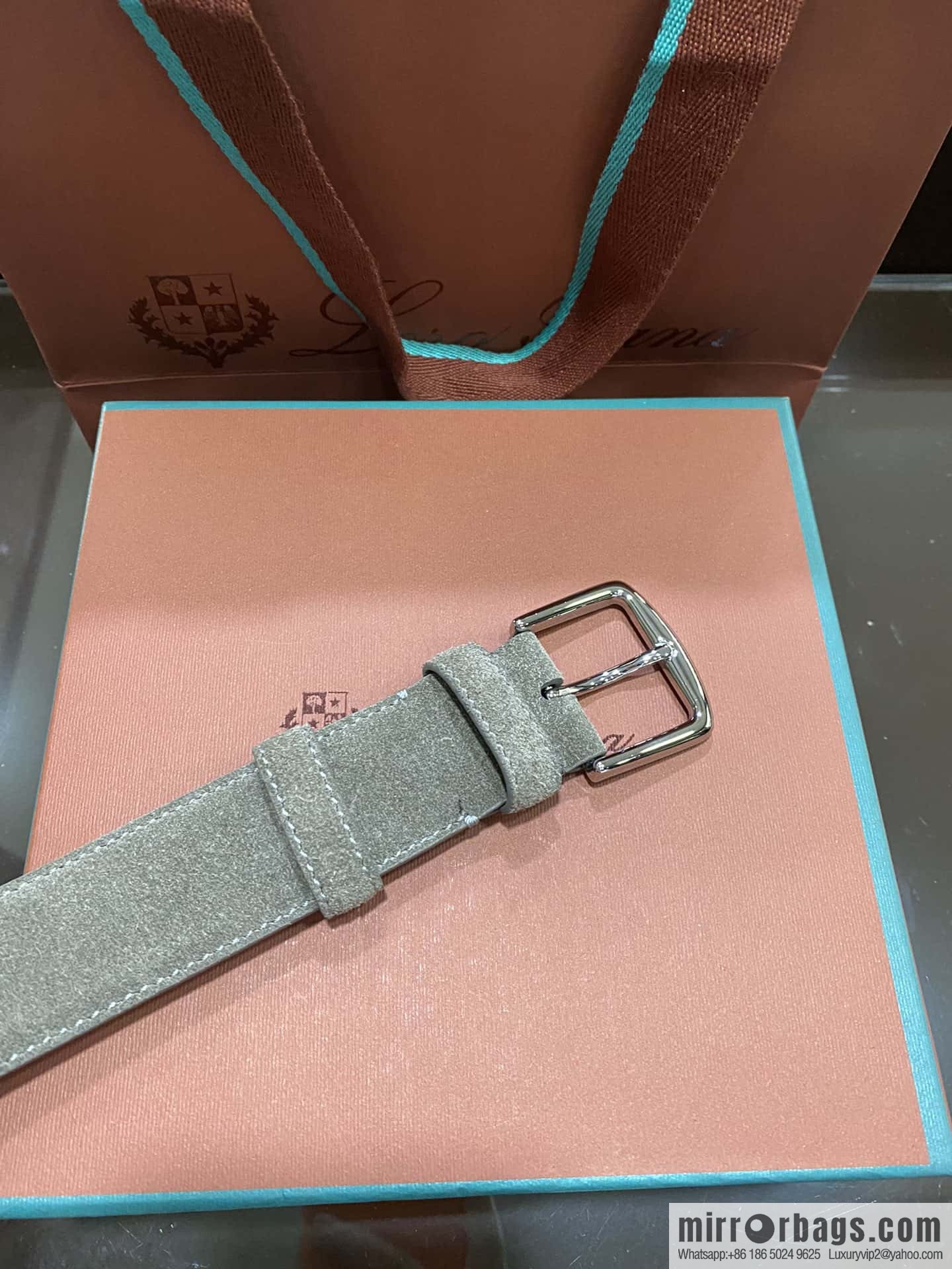 Loro Piana, imported suede top layer cowhide belt 3.5cm