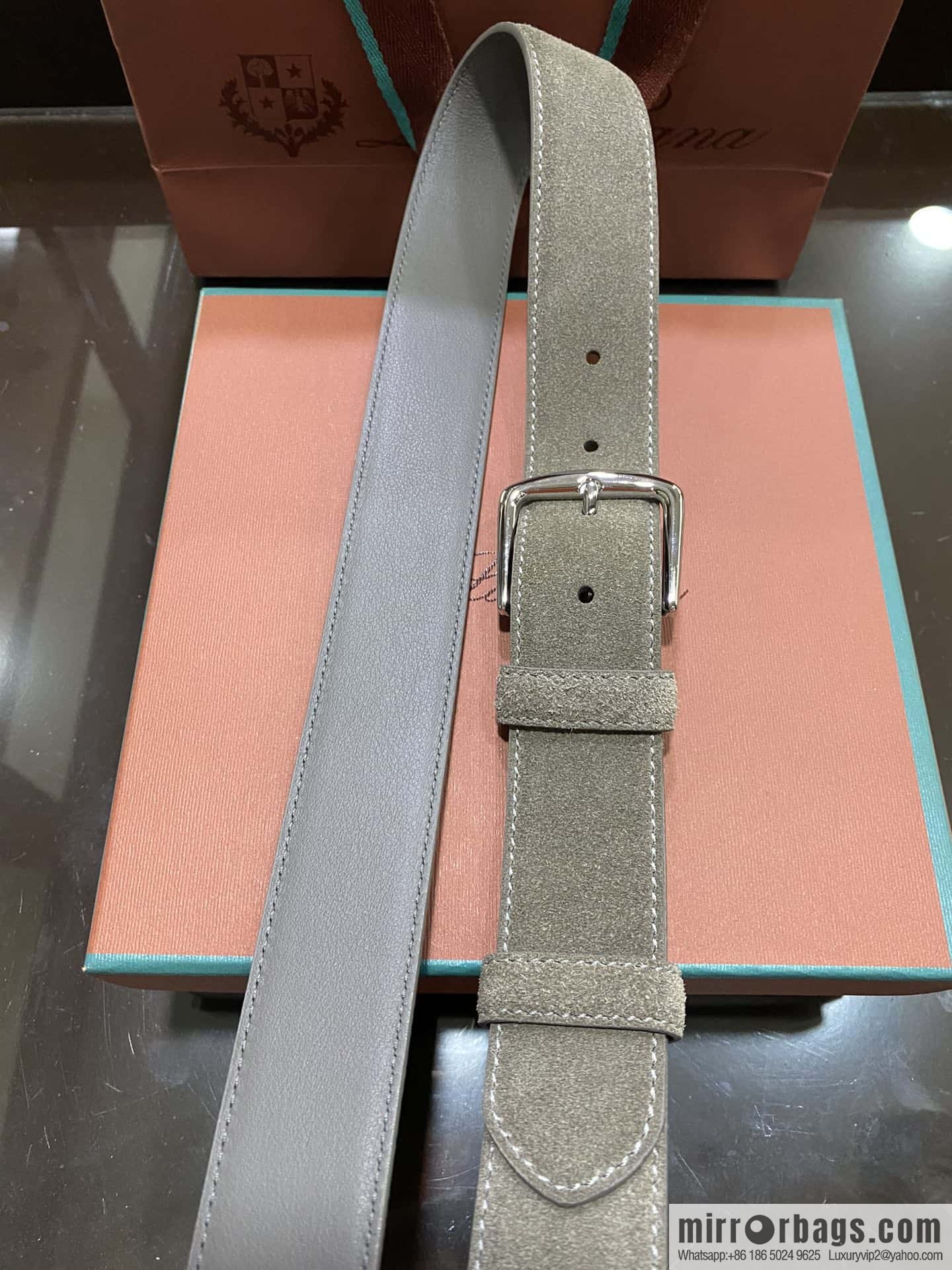 Loro Piana, imported suede top layer cowhide belt 3.5cm
