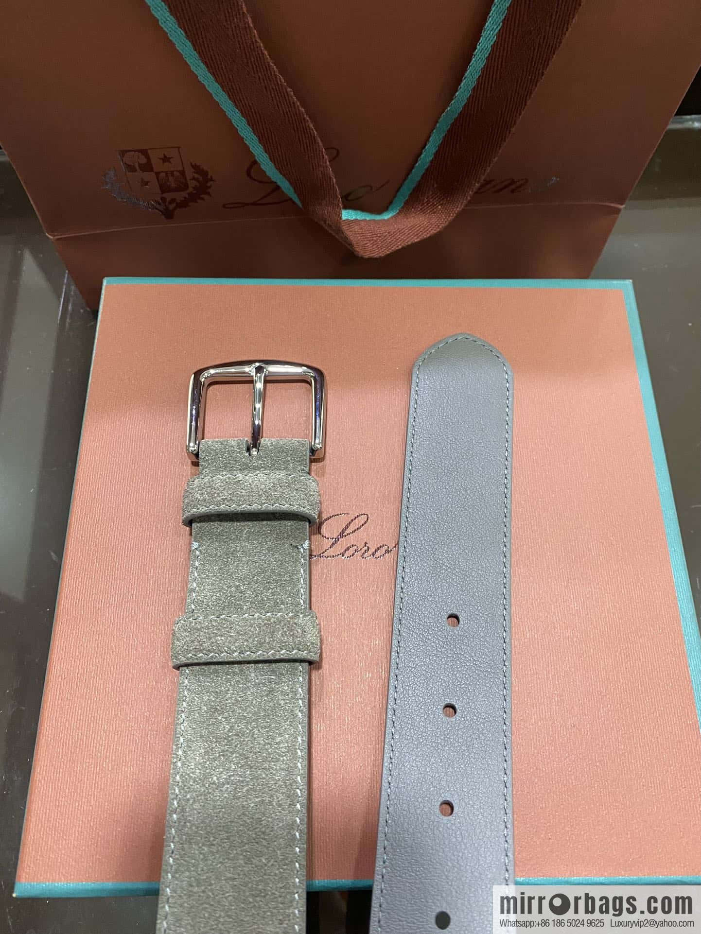 Loro Piana, imported suede top layer cowhide belt 3.5cm