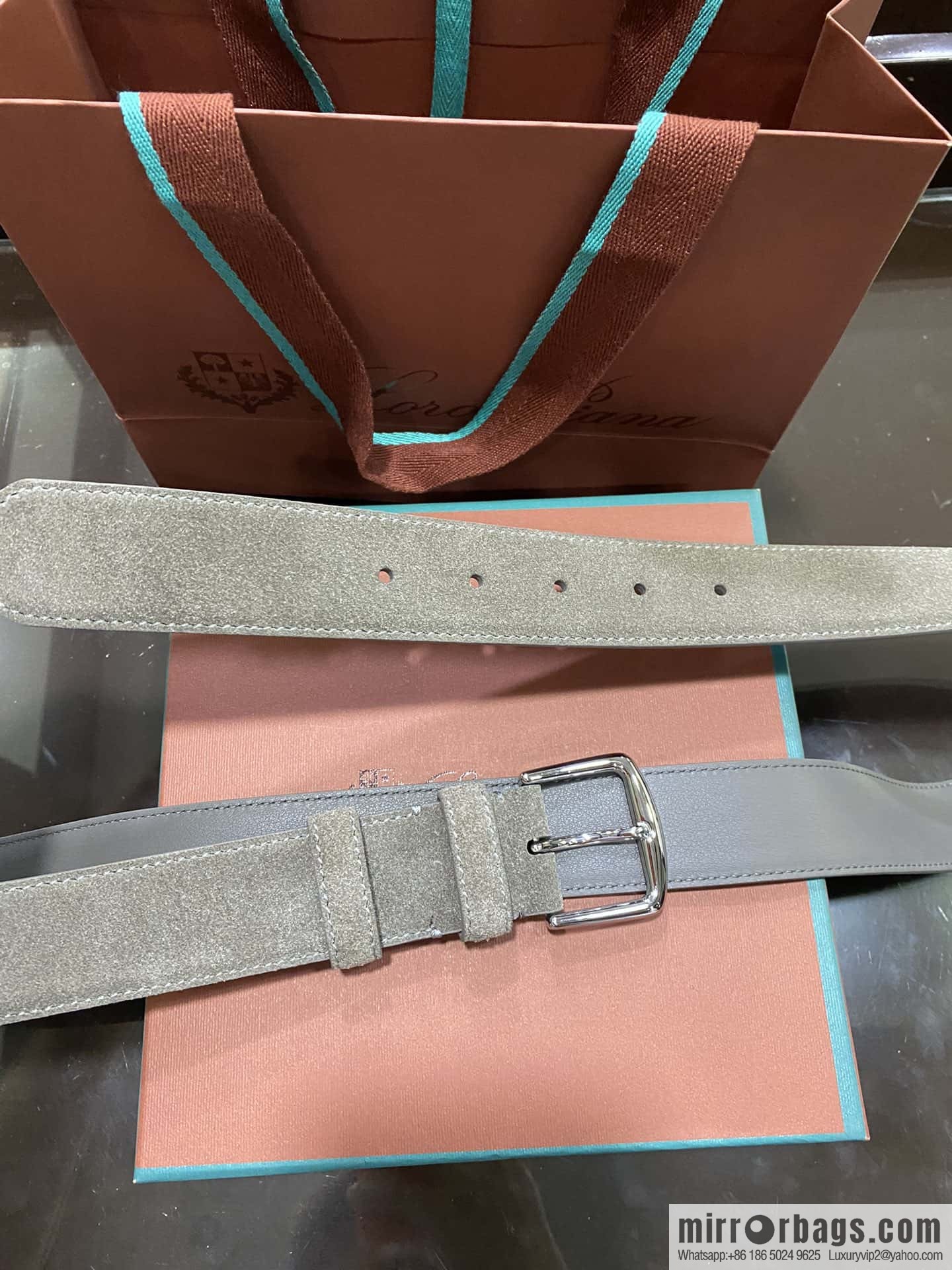 Loro Piana, imported suede top layer cowhide belt 3.5cm