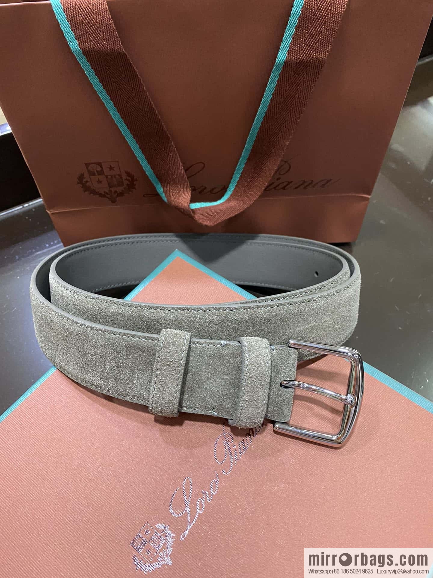 Loro Piana, imported suede top layer cowhide belt 3.5cm