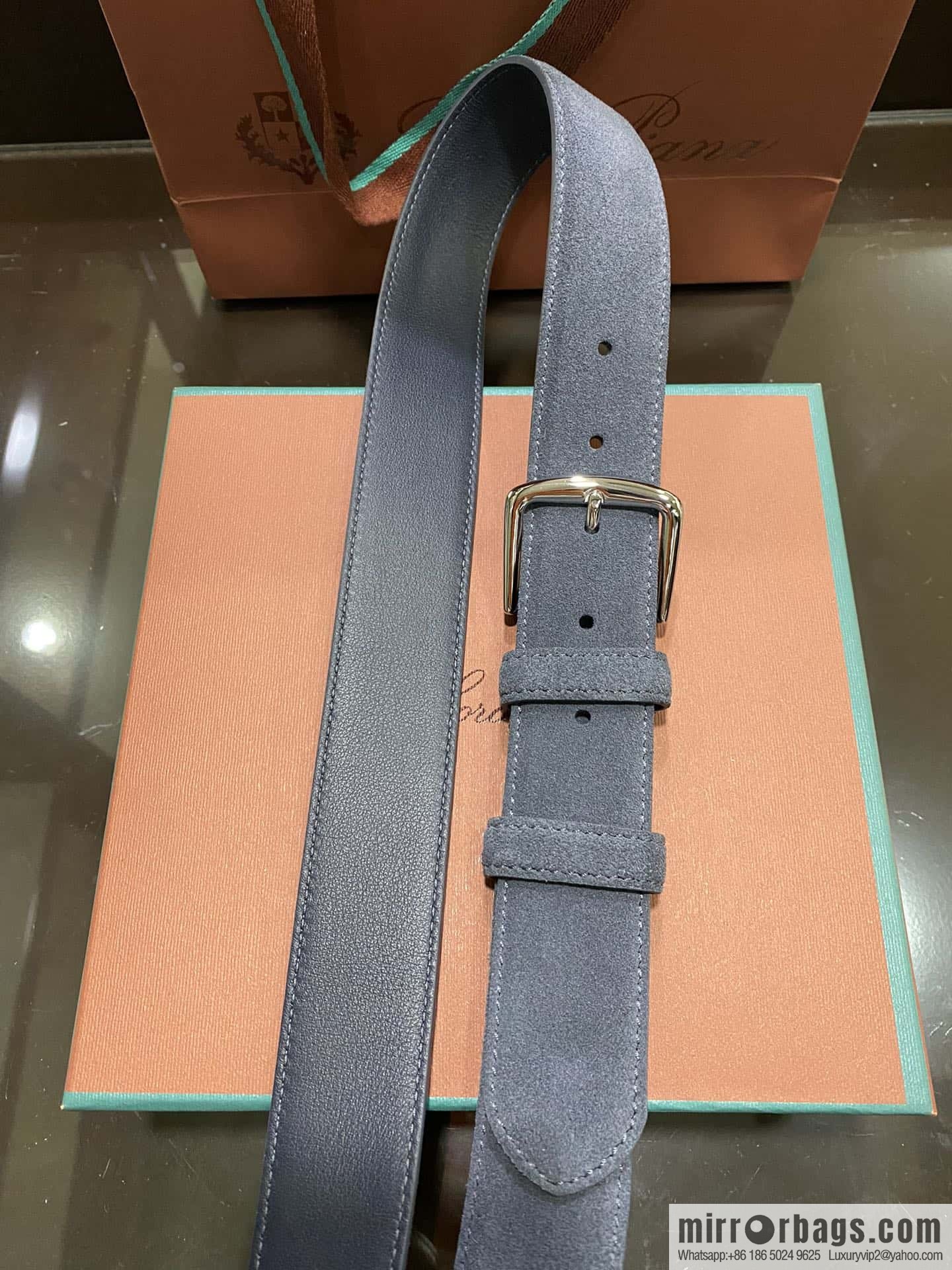 Loro Piana, imported suede top layer cowhide belt 3.5cm