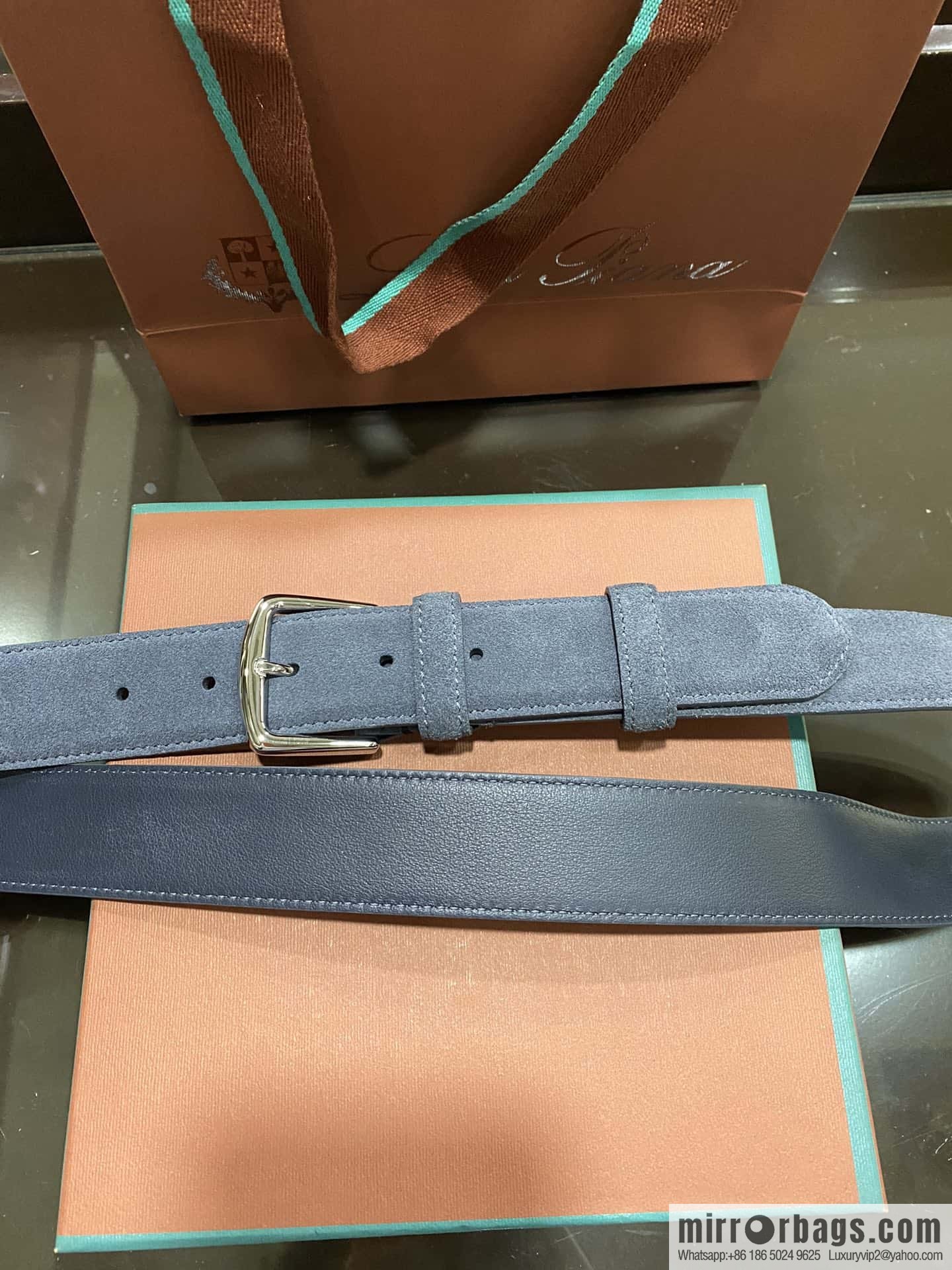Loro Piana, imported suede top layer cowhide belt 3.5cm