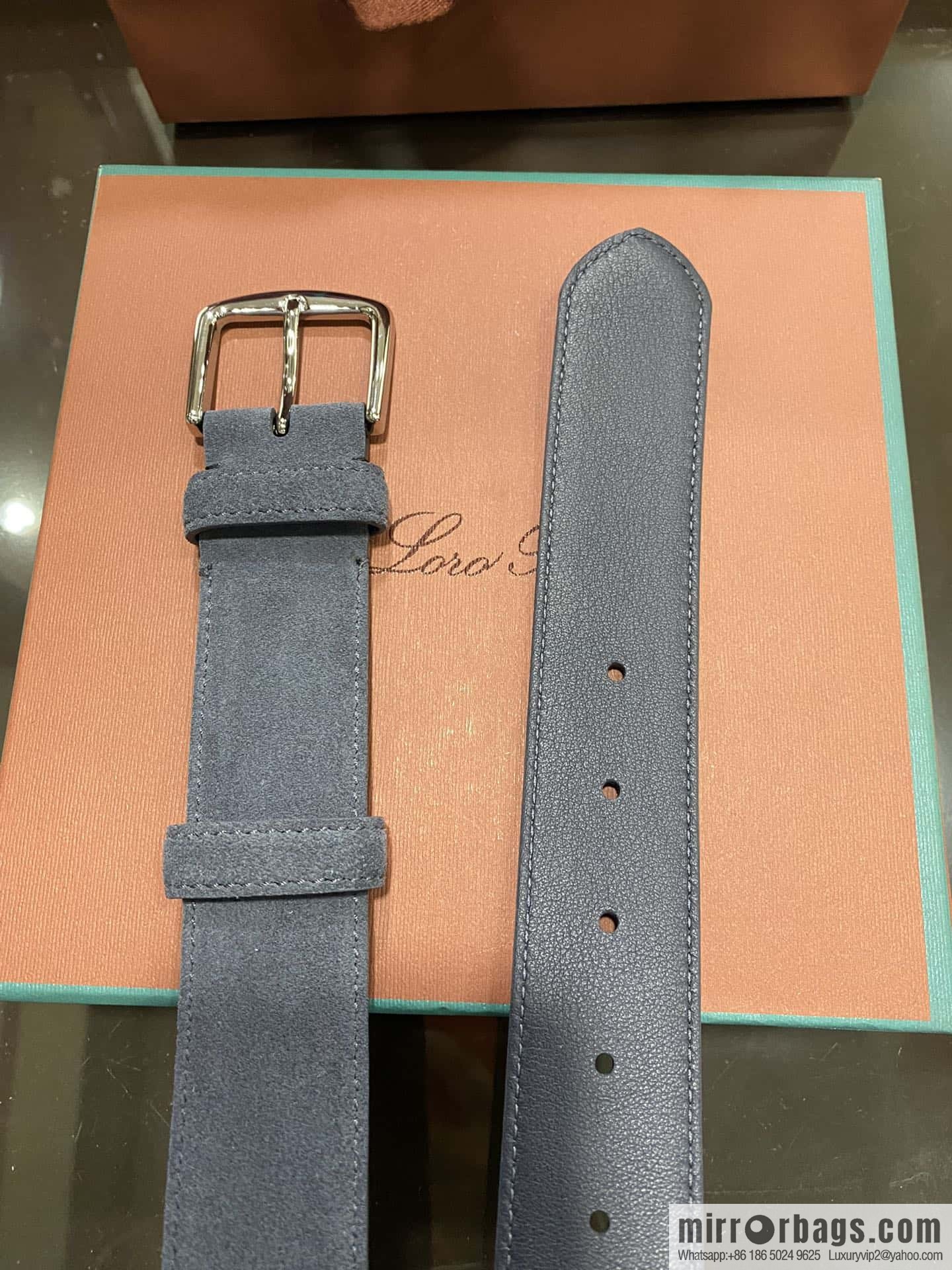 Loro Piana, imported suede top layer cowhide belt 3.5cm
