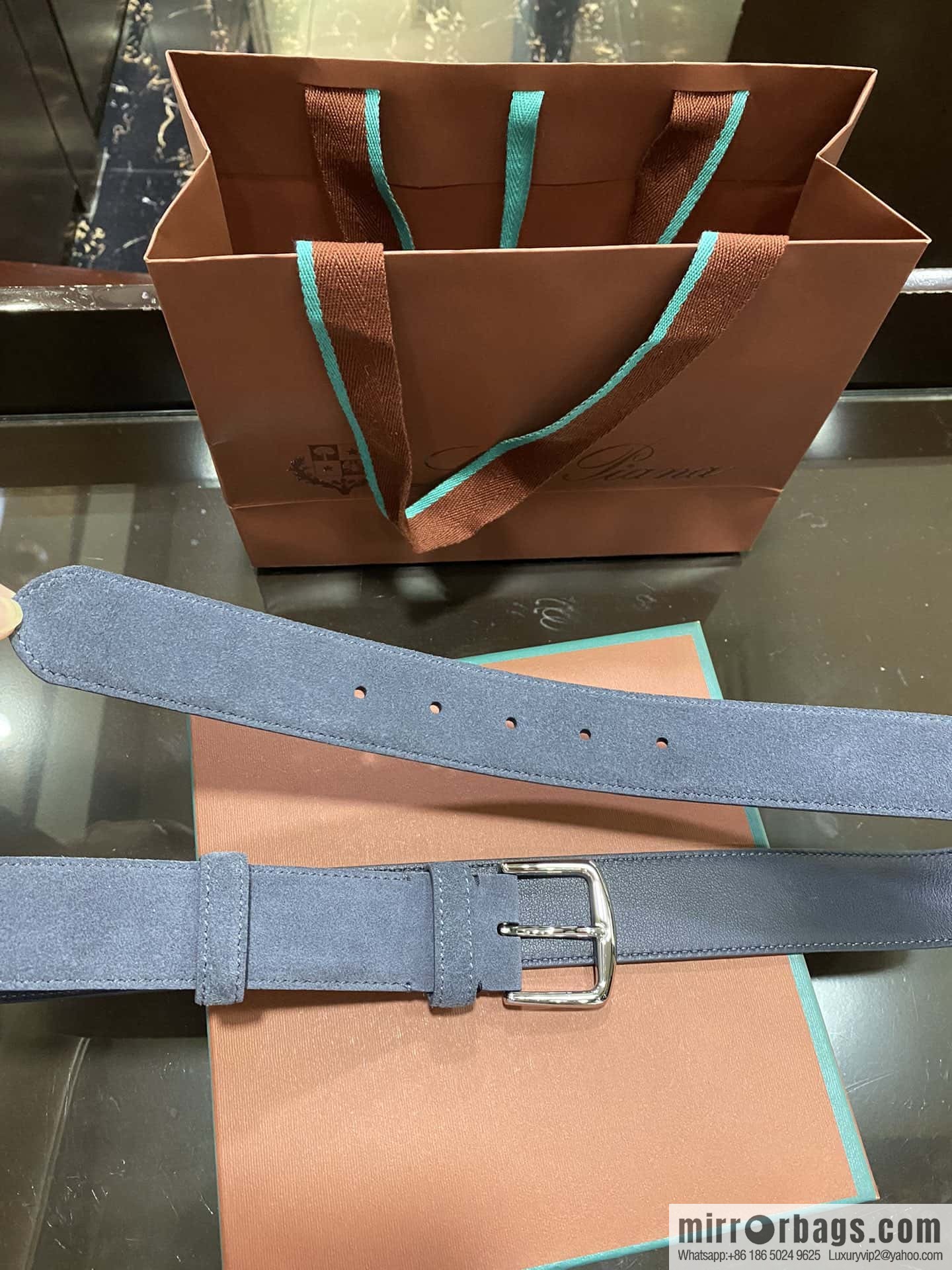 Loro Piana, imported suede top layer cowhide belt 3.5cm