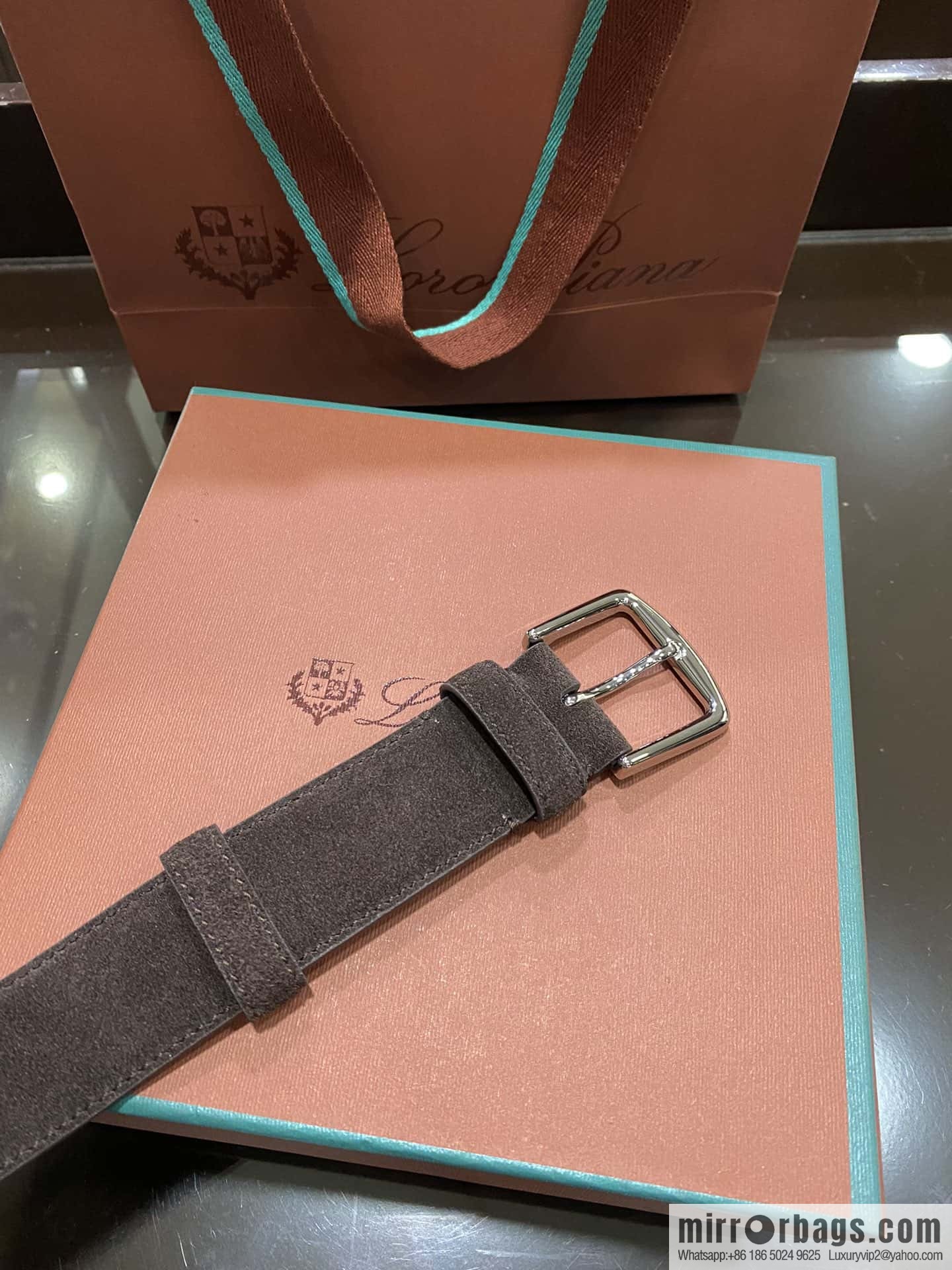 Loro Piana, imported suede top layer cowhide belt 3.5cm