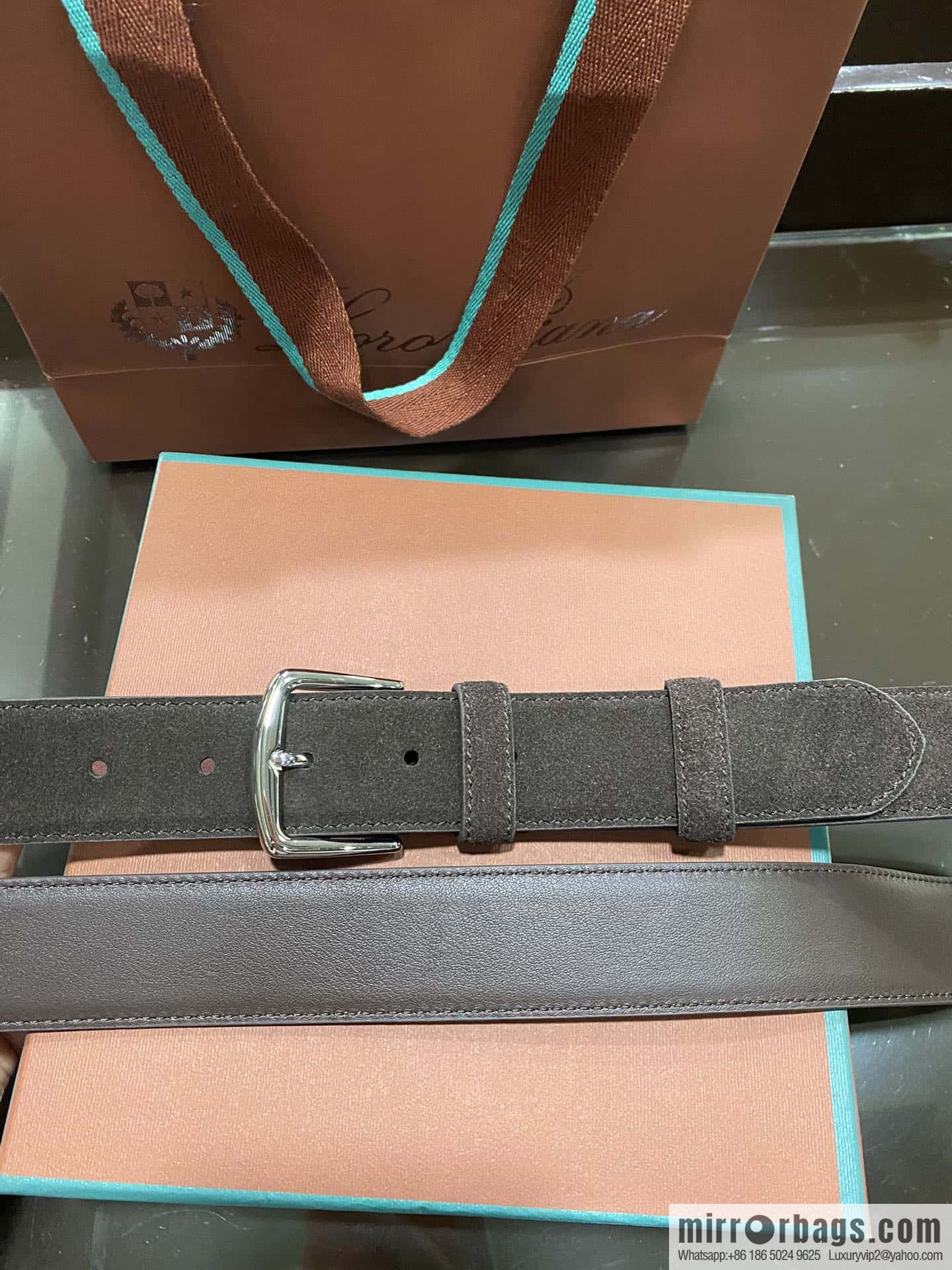 Loro Piana, imported suede top layer cowhide belt 3.5cm