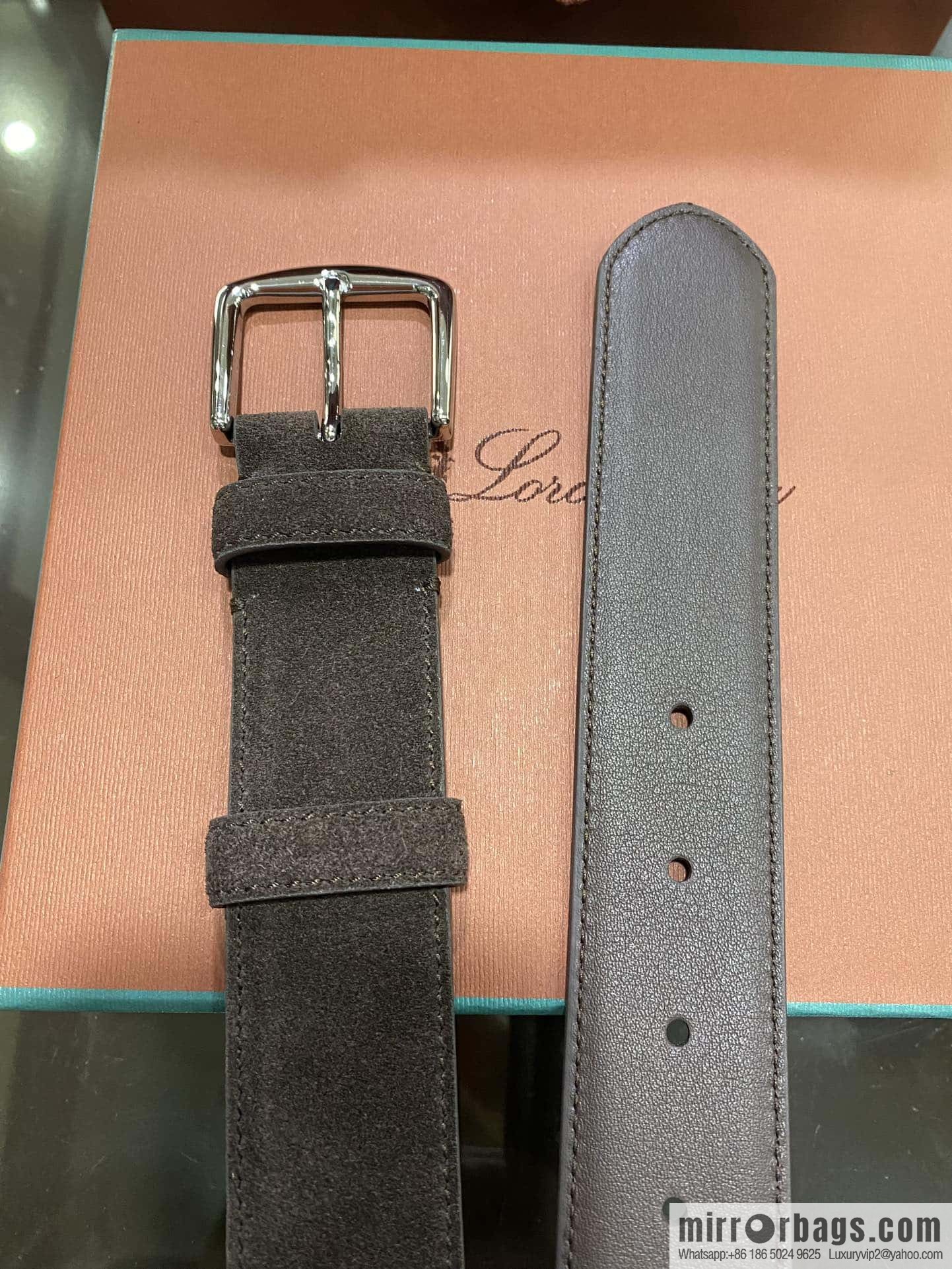Loro Piana, imported suede top layer cowhide belt 3.5cm